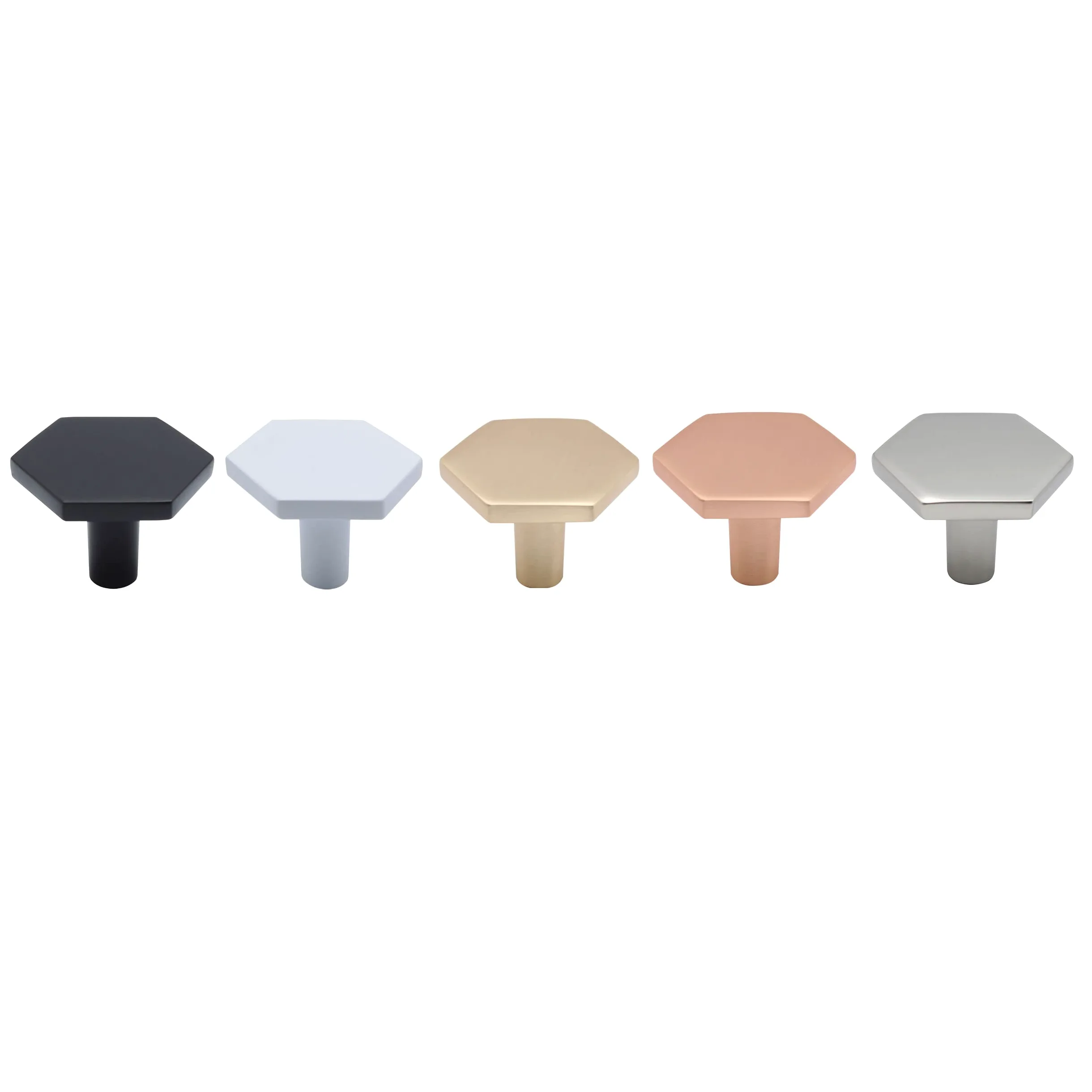 Natural Goods Berlin HEXAGON - Pomelli in metallo spazzolato per mobili, per porte, armadi, credenze, credenze, cassetti, da parete, con accessori di montaggio (10, nero)