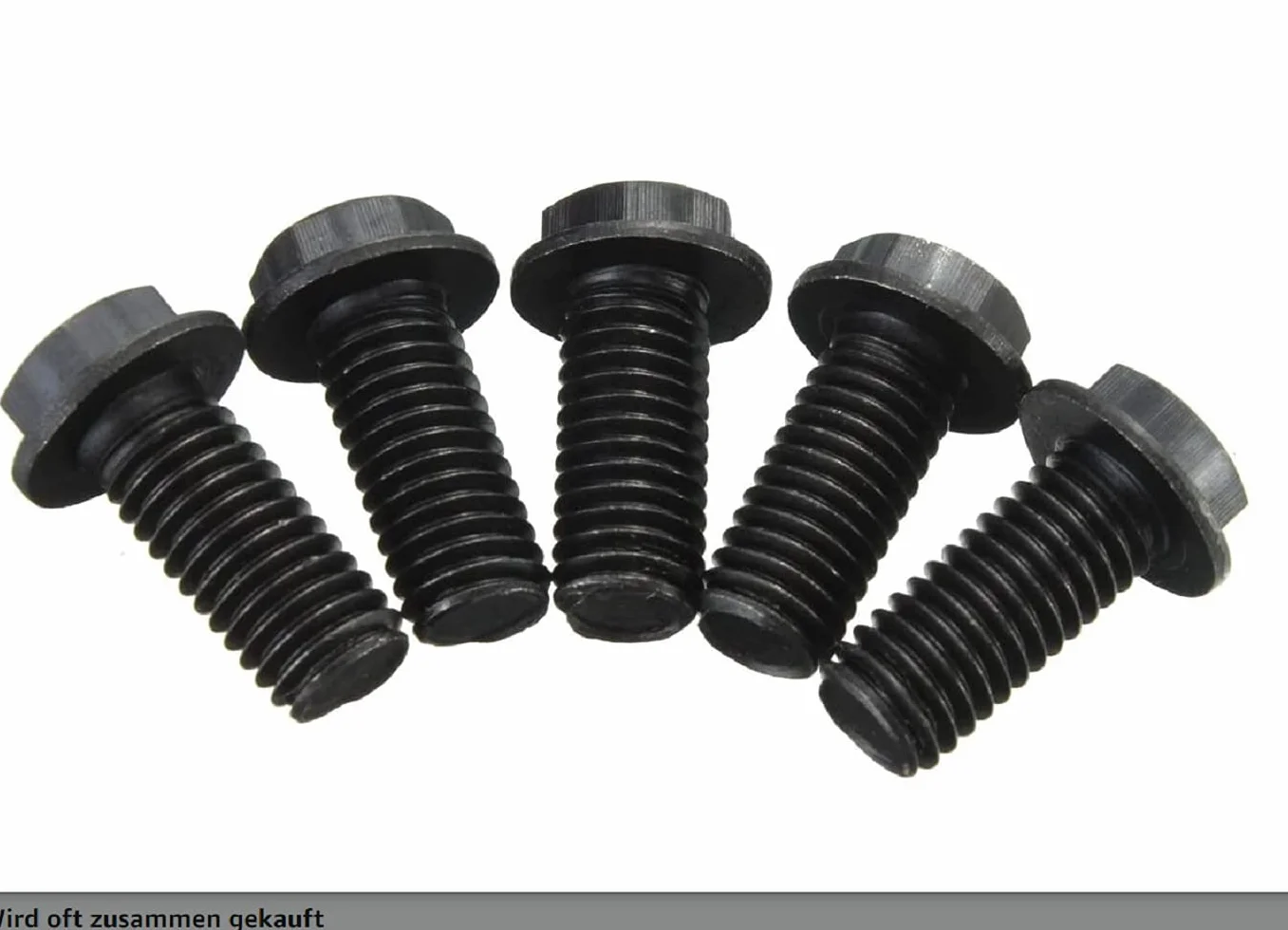 Bullone Per Lama Sega M6 X 16mm M7 X 17mm M8 X 18mm Filettatura Sinistra Flangia Esagonale Metallo Nero 3 Pezzi