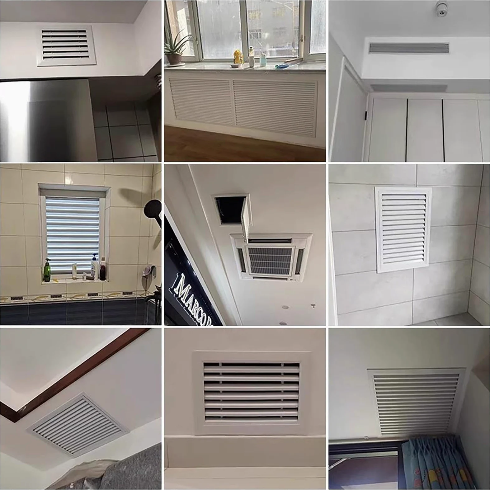 Griglia di Ventilazione Griglia di Ripresa per Soffitti con Filtro, Rimovibile Griglia/Copertura della Bocchetta De'aria HVAC per Bagno Cucina, Rettangolo Coperchio di Ventilazione(24x50 cm)