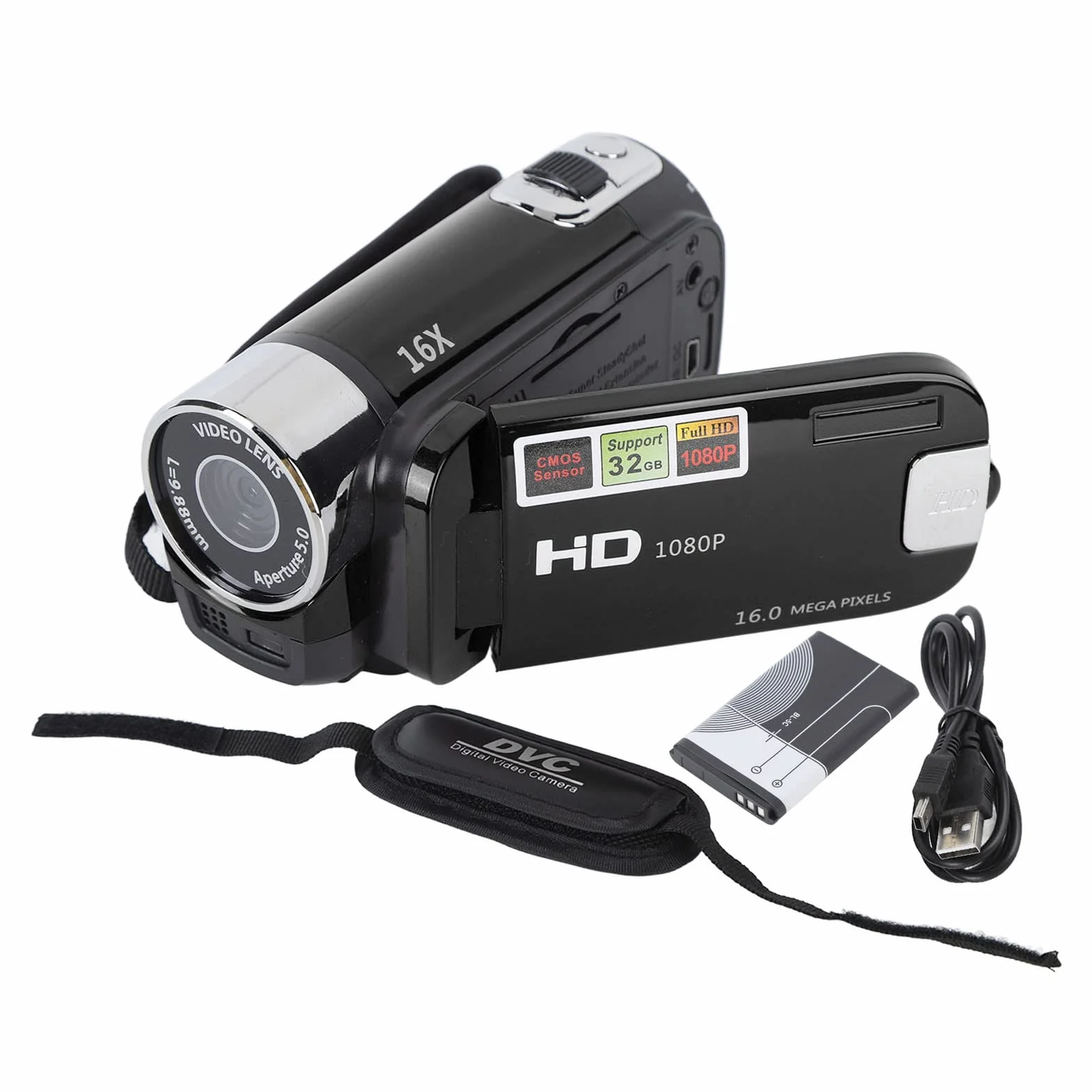 Videocamera digitale 16MP Schermo Girevole 2,7