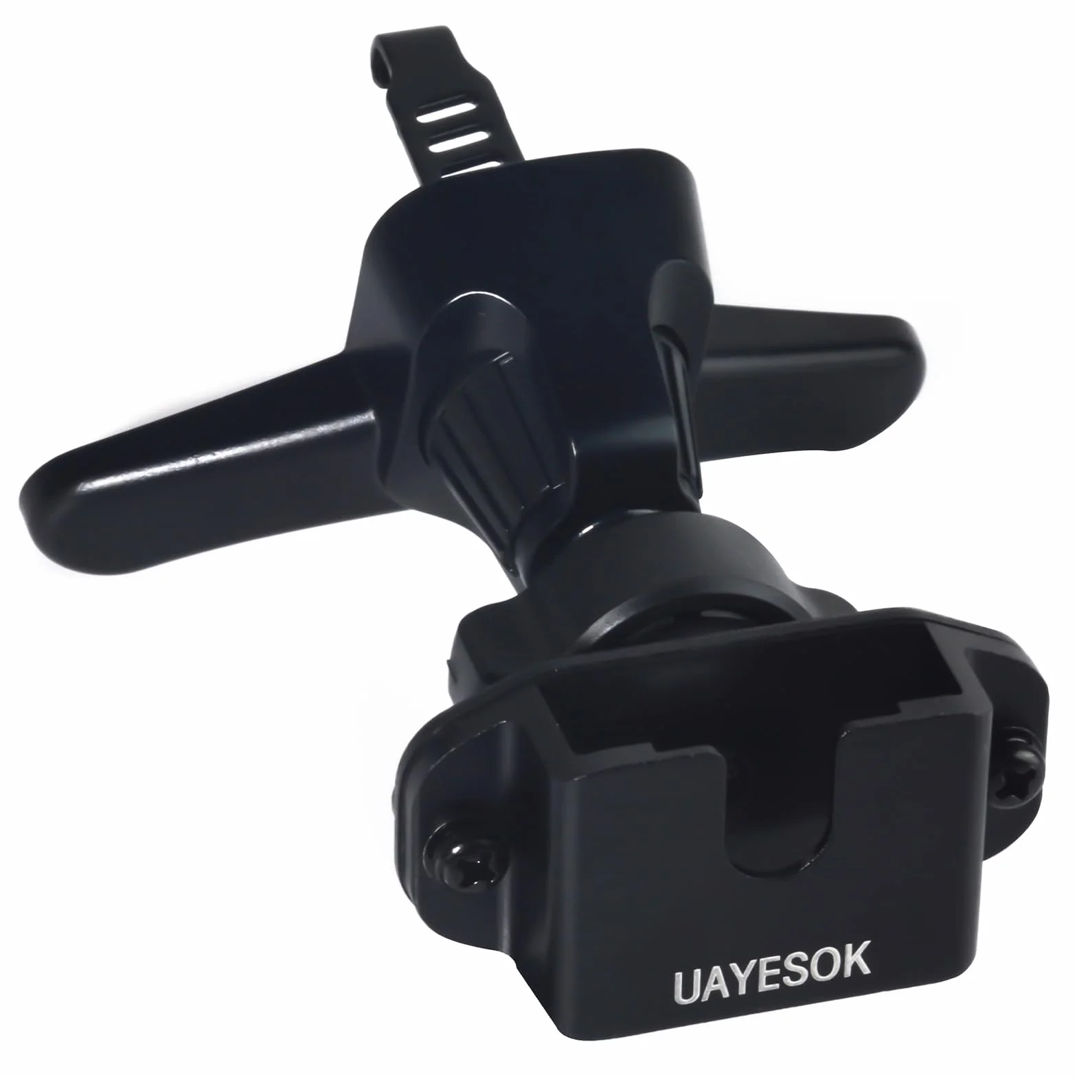 UAYESOK Staffa di ventilazione per apparecchiature radio, supporto girevole per auto con doppio supporto e clip universale, compatibile con Motorola Kenwood Baofeng Icom Midland Yaesu Walkie Talkie