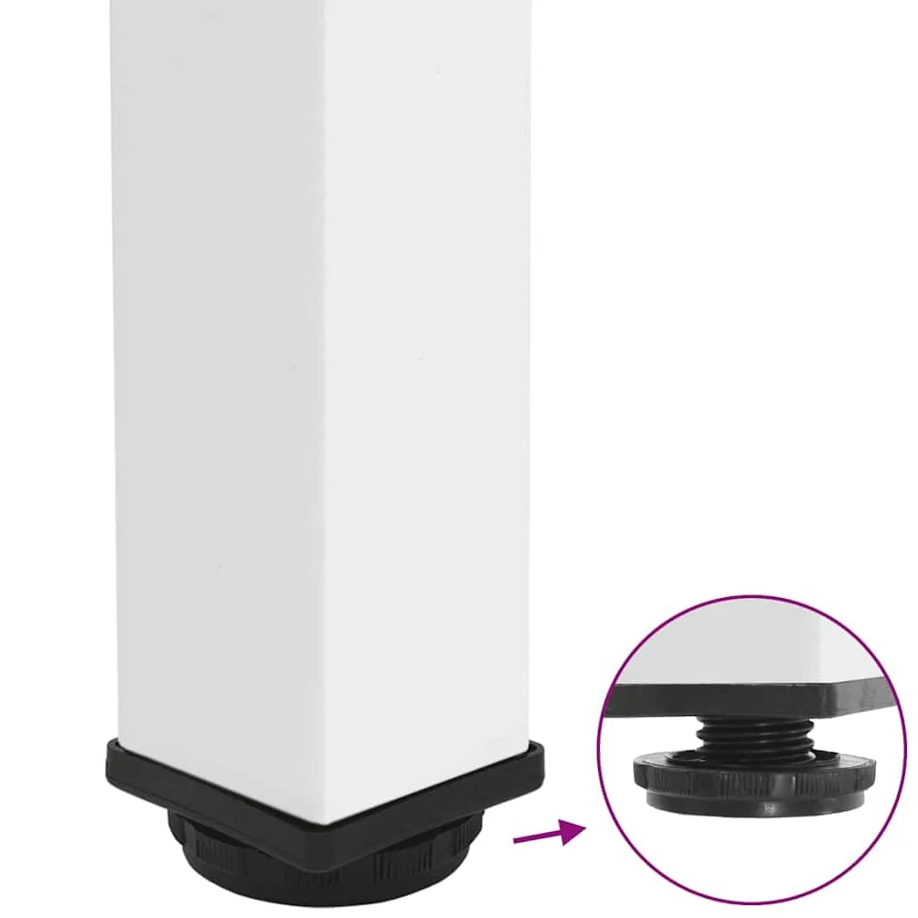 vidaXL Gambe per tavolo da bar 4 pz bianche 90-92 cm in acciaio