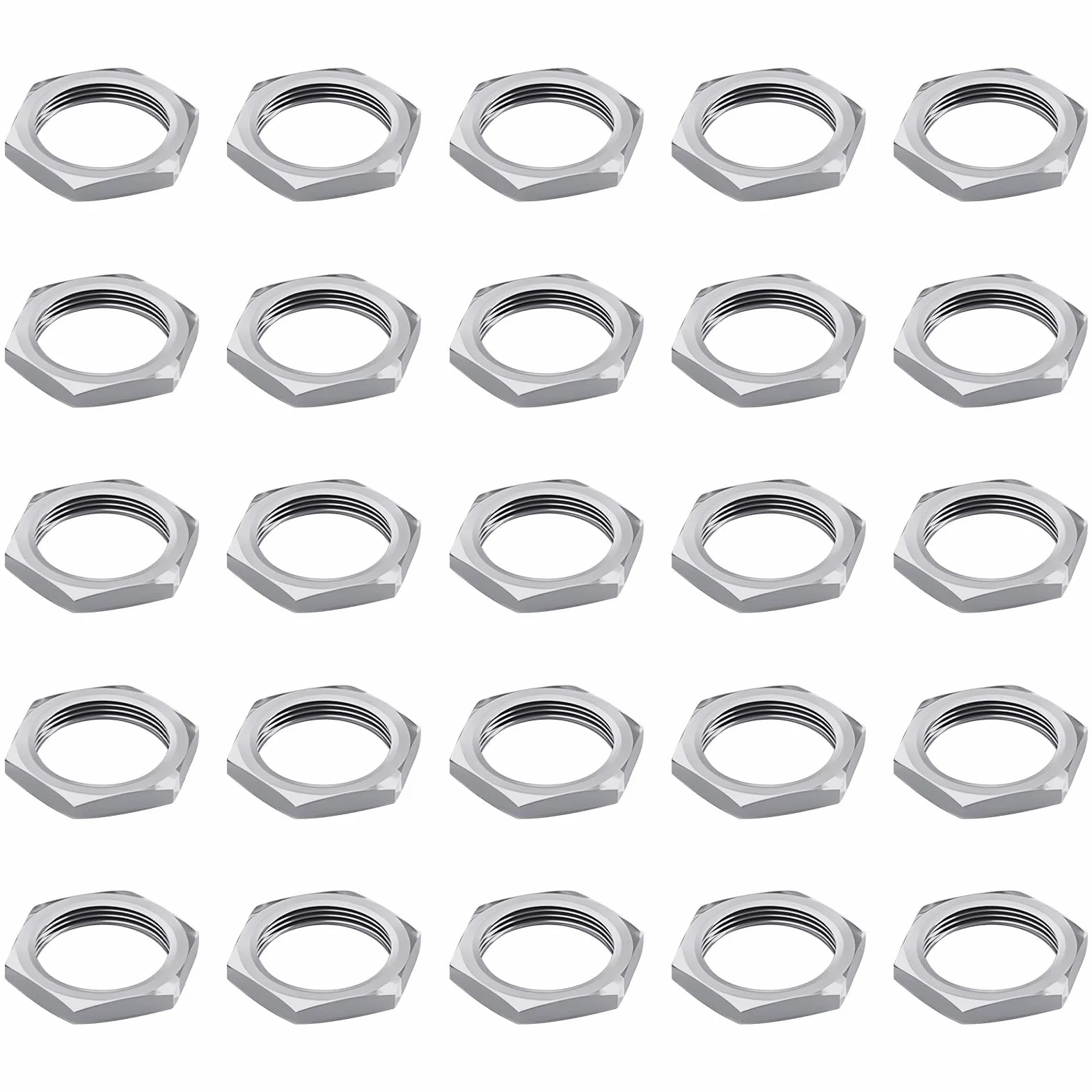 Dado esagonale M10x1 SW12 H.3mm Zincati Ultra Piatti Filettatura Fine ISO DIN 13-5 25 pezzi
