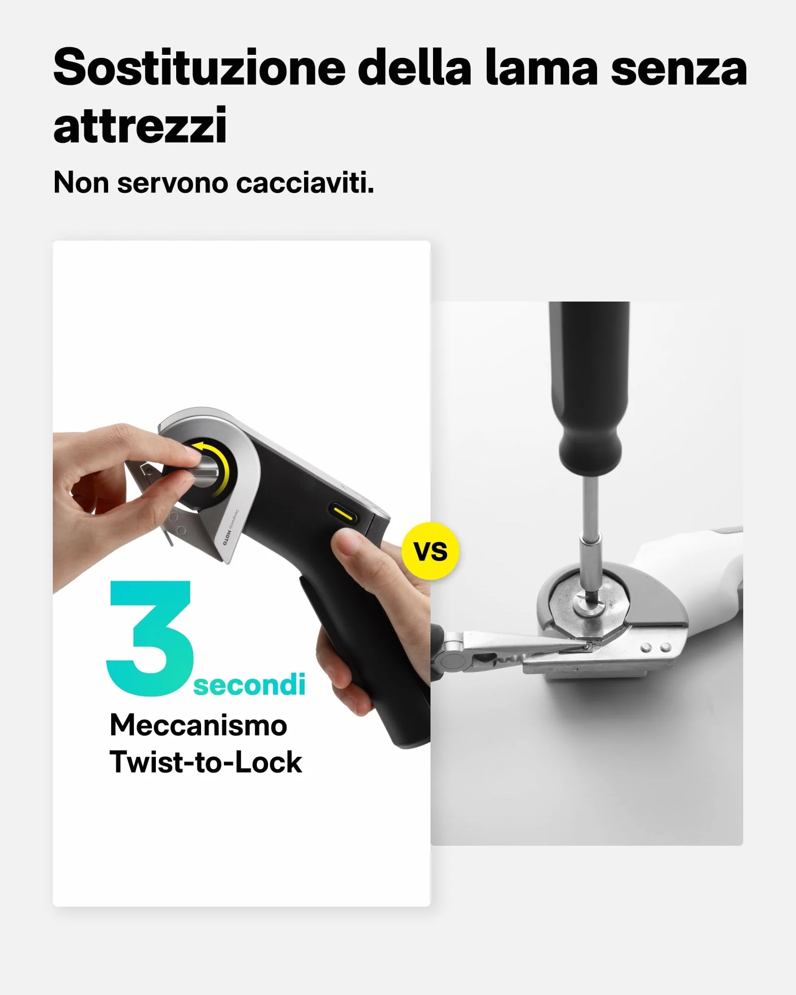 HOTO EdgeFlow Forbici Elettriche Senza Fili, Lama in Titanio, Taglio Rotante per Cartone