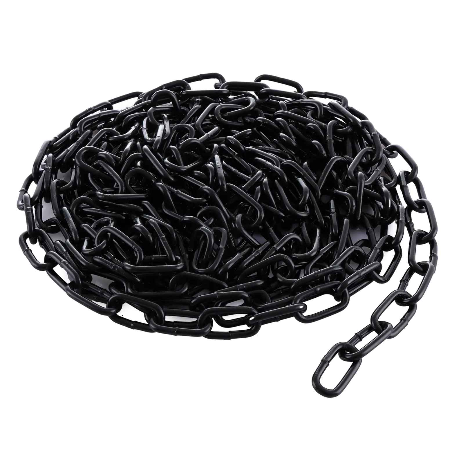 Catena in acciaio inox 304, lunghezza 9 m, maglie da 4 mm, in acciaio zincato nero saldato, per cancelli di recinzione, porte del garage, catene a battente e serratura di sicurezza per