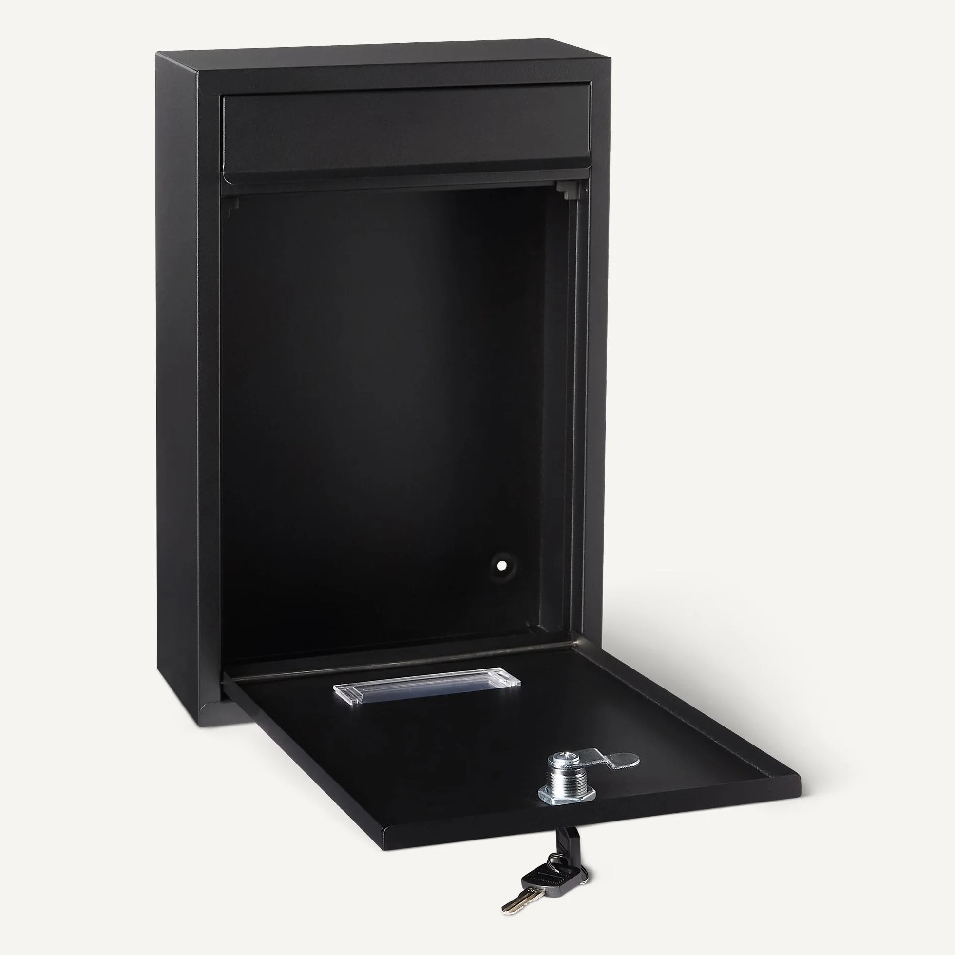 Amazon Basics Cassetta postale a parete acciaio zincato 32.5cm H x 21.5cm W x 9.0cm D nero
