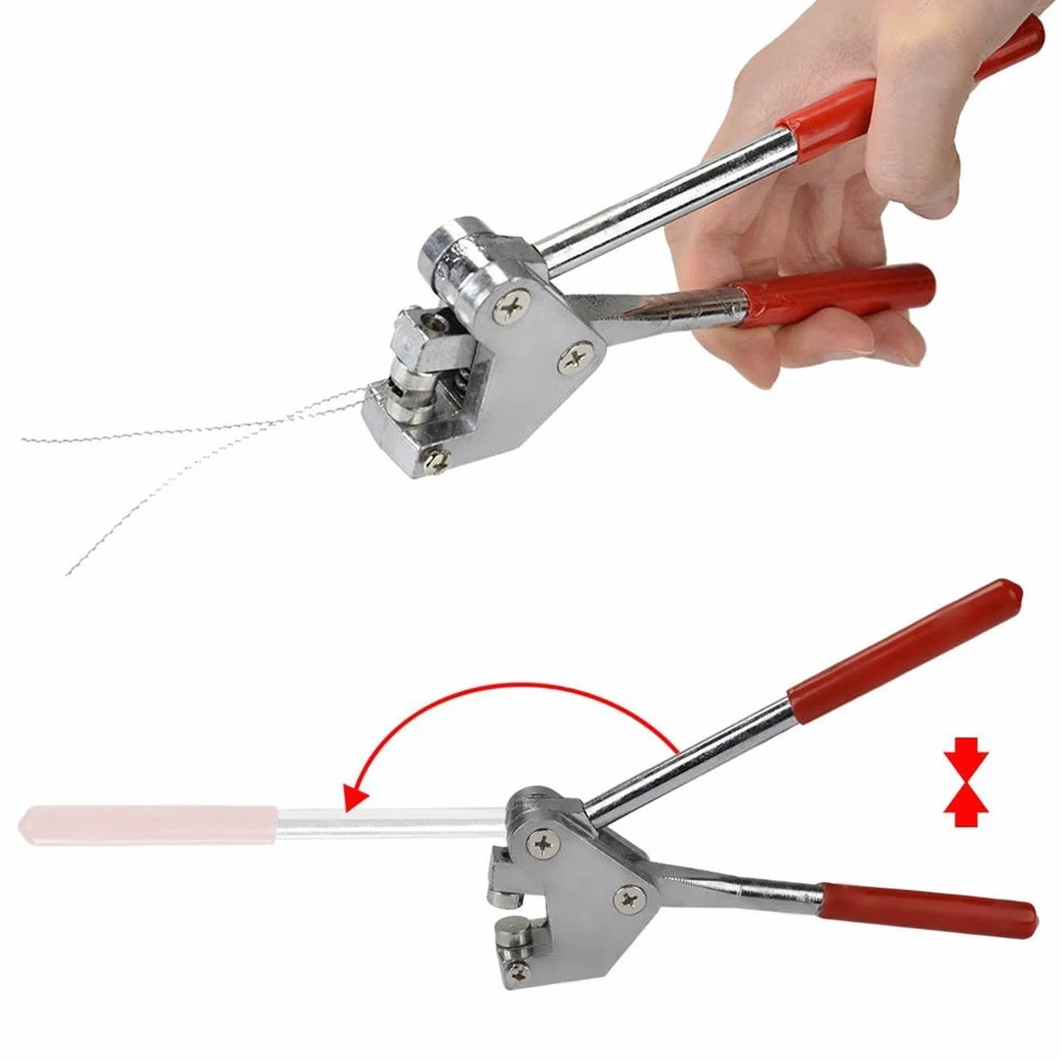 Sigillo Pinza 16,5 cm per sigilli di piombo Ø 8 mm + Ø 10 mm con 500 sigilli e 100 m filo