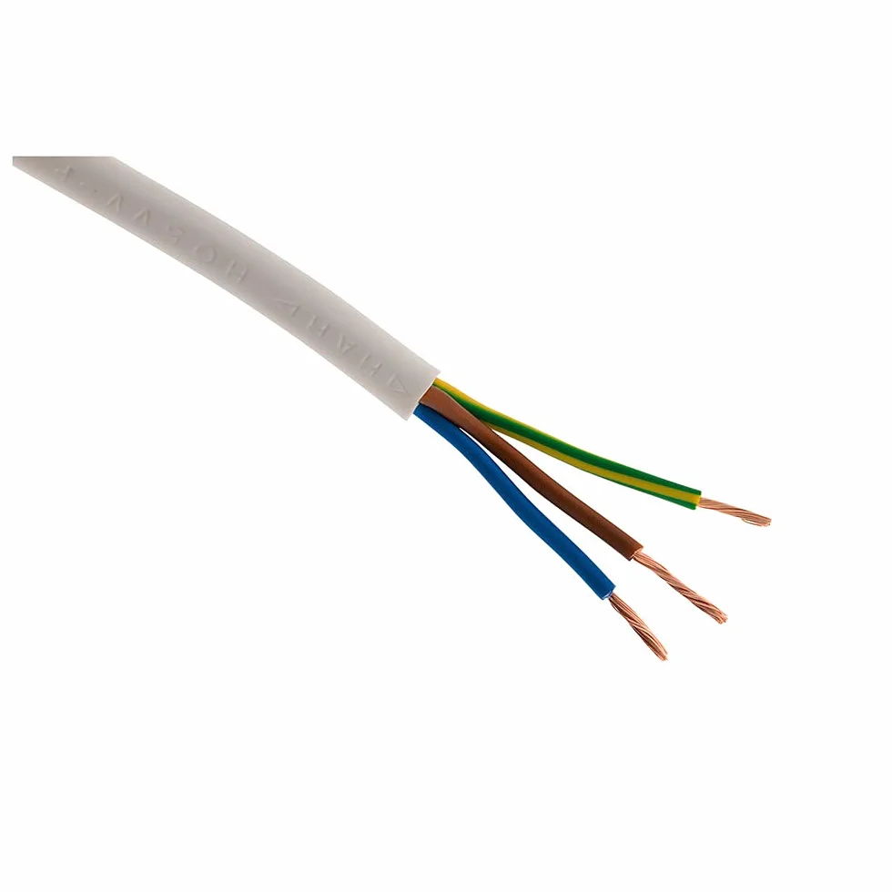 Zenitech - Cavo Di Alimentazione Elettrica H05VV-F 3G1,5mm² - Per Apparecchi Elettrodomestici - Design Flessibile E Resistente All'Abrasione E All'Umidità - Bianco - 5m