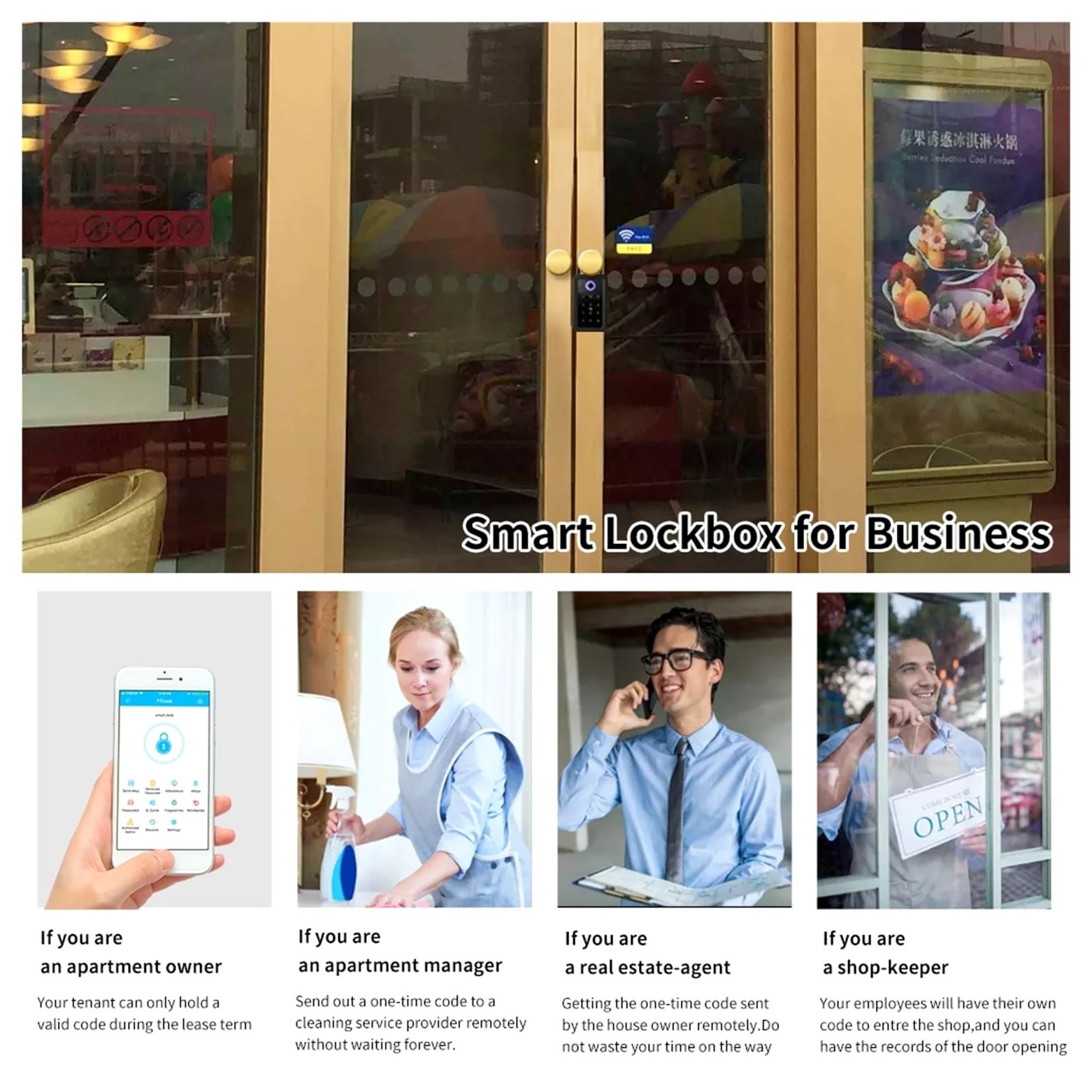 Cassaforte, cassaforte per la casa, Tuya Key Safe Ttlock Impronta Digitale Cilindro Digitale App Accesso Remoto Cassetta Di Sicurezza Montata A Parete per denaro, gioielli, documenti