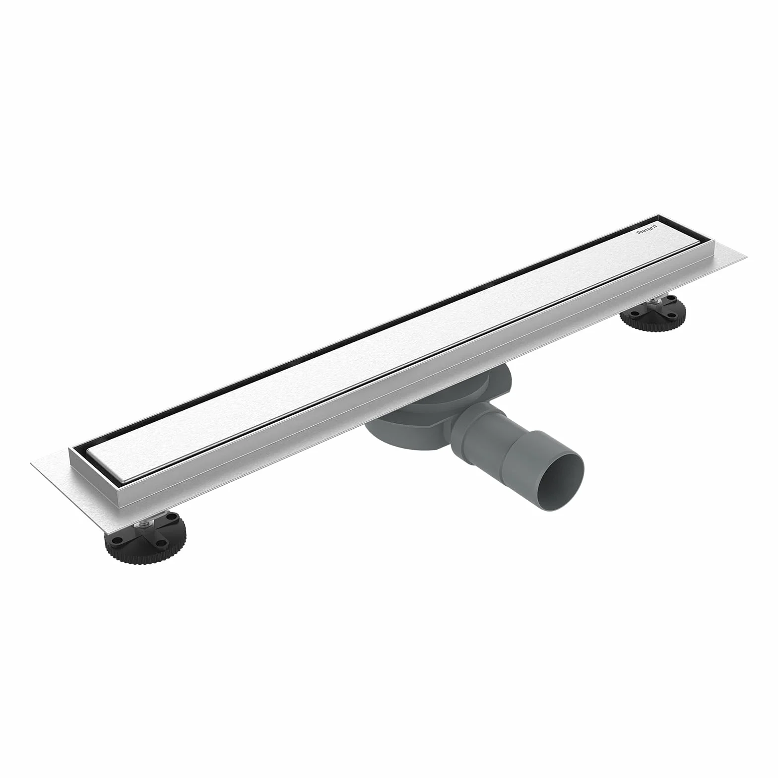 Ibergrif M42001-50 Canaletta Doccia in Acciaio Inox, Scarico Rapido Antiodore Filtro Capelli 50 cm
