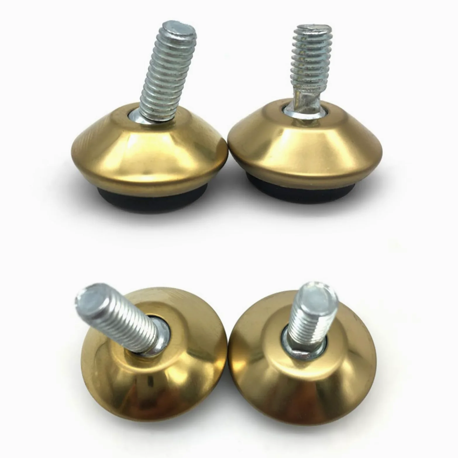 Generico Gambe per Mobili Piedini Conici Cromati 4 Pezzi Regolabili in Ferro Cromato Vernice Spray Altezza Divano: 10,5-43,5 cm Piedini per Mobile 20,5 cm/8"