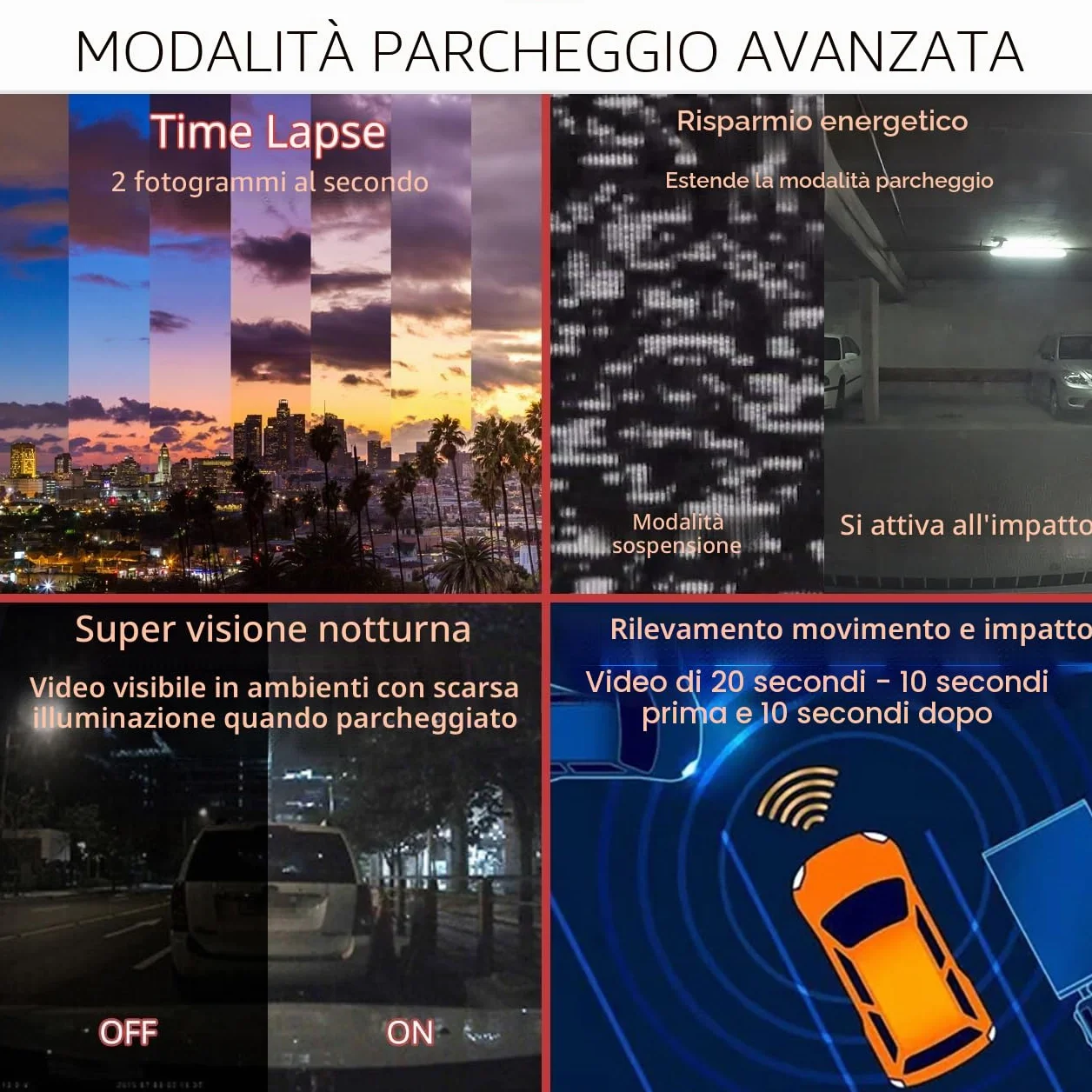 Thinkware Q850 Dash Cam QHD 1440p - Telecamera da cruscotto anteriore con super visione notturna, app connessa - Include cavo di alimentazione per batteria, modalità di parcheggio sicuro e scheda SD