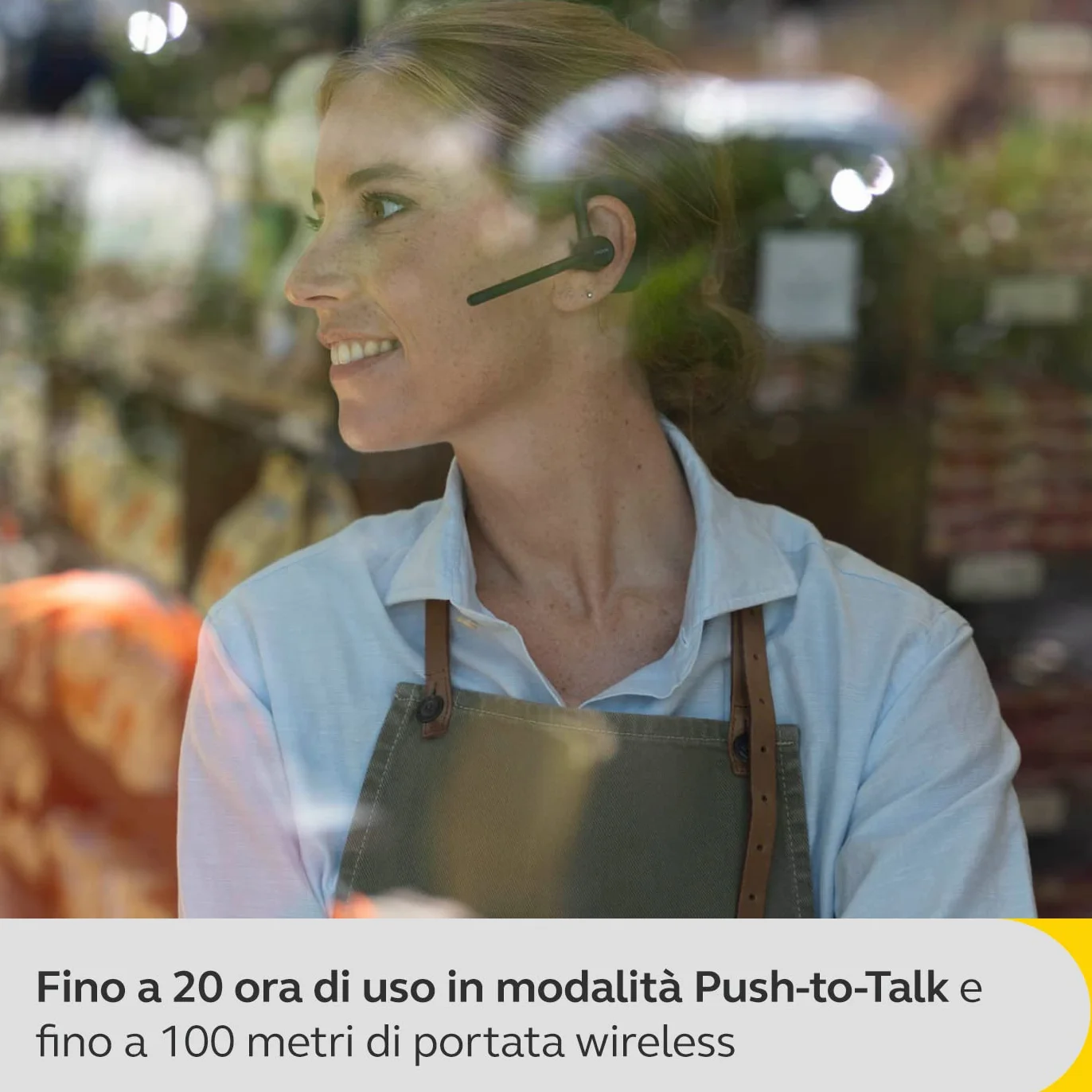 Jabra Perform 45 Mono Auricolare Bluetooth con gancio auricolare, microfono con cancellazione del rumore ultra avanzata, funzionalità Premi per parlare, modalità Face2Face e design sobrio Nero