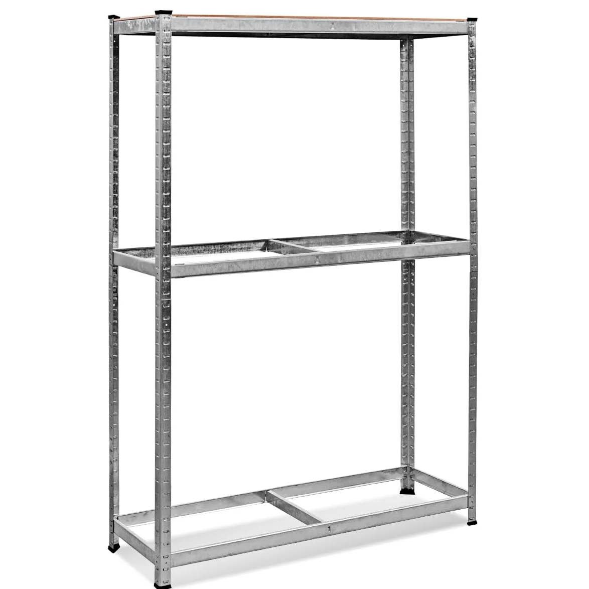 Helloshop26 Scaffale portaoggetti 120 x 40 x 180 cm, capacità 265 kg, acciaio e MDF, grigio 20_0012062