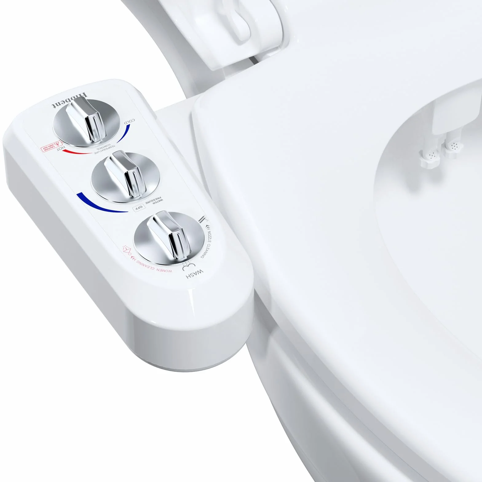 Hibbent Bidet WC Doccia Toilette autopulente pulizia ugello caldo freddo non-electric meccanico sedile pressione acqua regolabile T-Adattatore 3/8