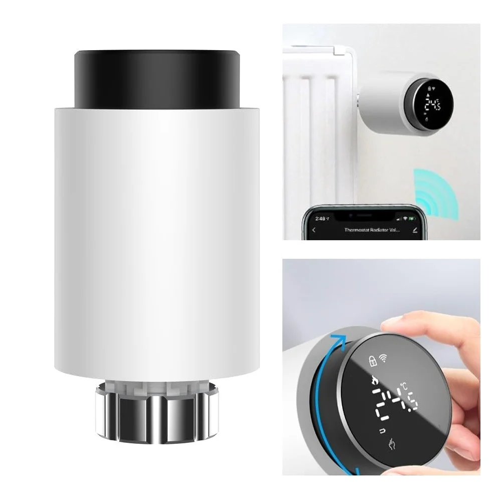 Valvola termostatica intelligente per termosifone per controllo della temperatura programmabile per Tuya Zig-bee 3.0 Termostato per il controllo del riscaldamento del radiatore