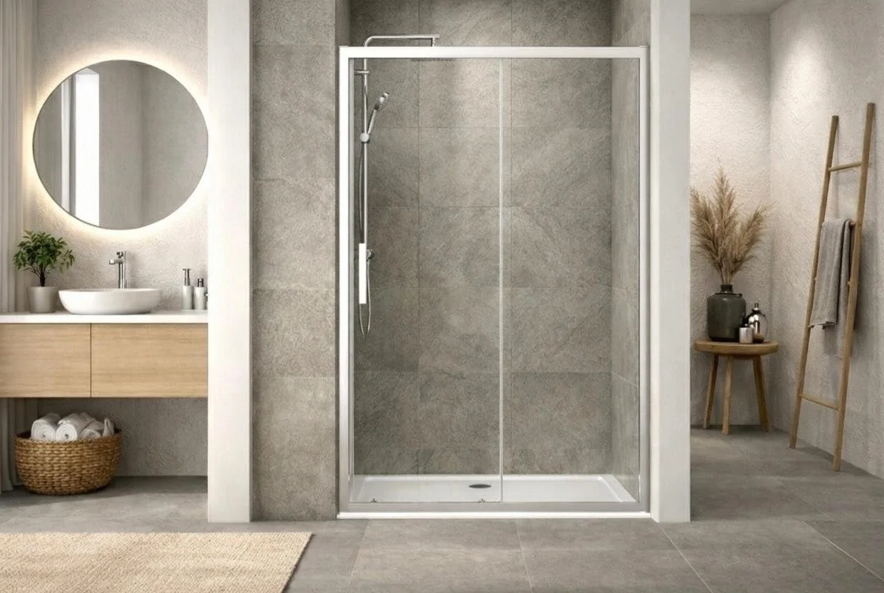 Box doccia a nicchia 165 cm ALBA Cromato drzwi przesuwne H195 cm