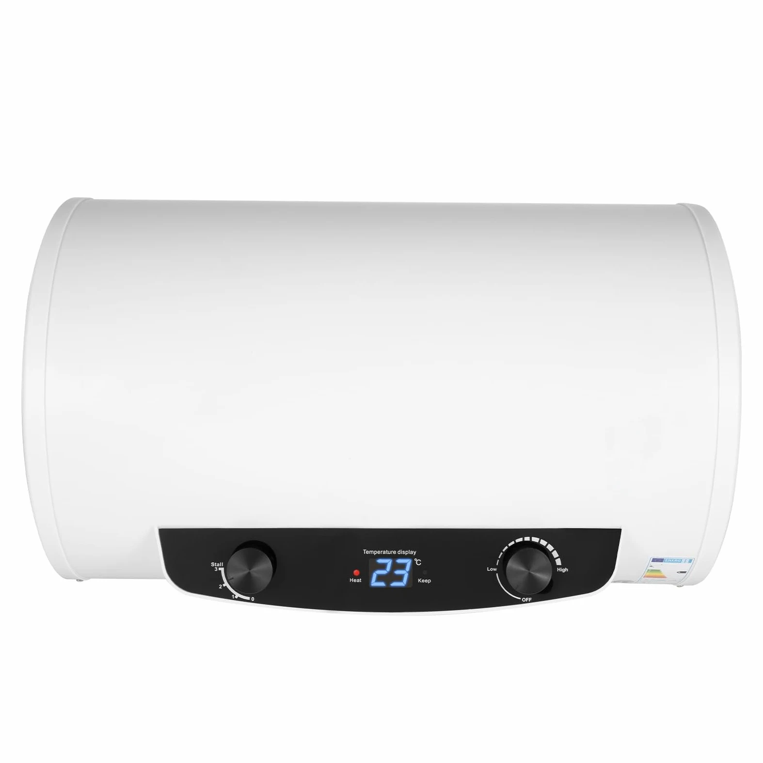 Scaldabagno istantaneo elettrico orizzontale 35L - 2000W con rubinetto, doccietta, display digitale, palloncino d'acqua calda da parete per bagno, cucina, appartamento