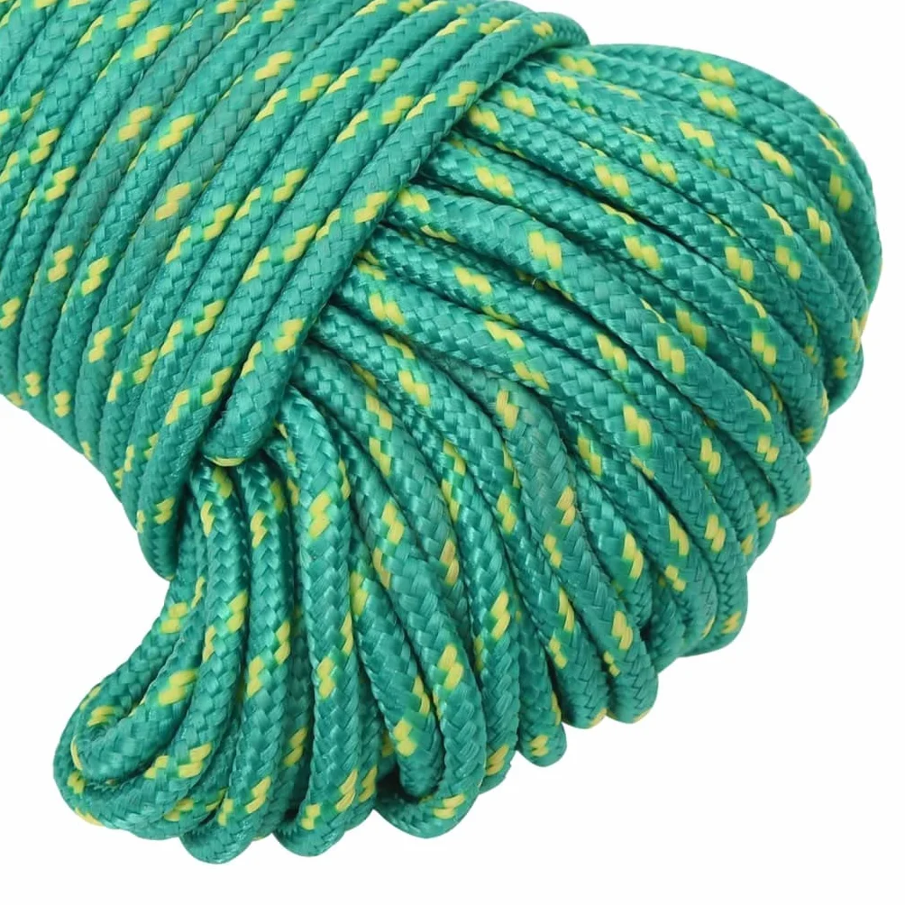 Corda per barca, verde, 3 mm, 25 m, in polipropilene, robusta, resistente alle intemperie, antistrappo, per barca, vela, campeggio, attività all'aperto, casa, officina, fissaggio e legatura