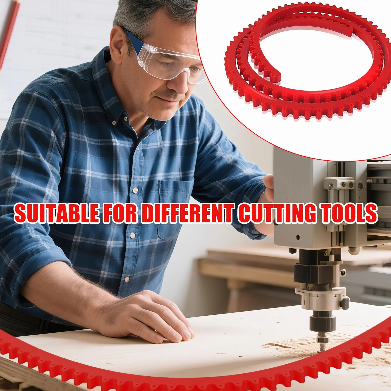 Sagoma per Fresatura Curva 2 m, Righello Curvo Flessibile per Lavorazione Legno