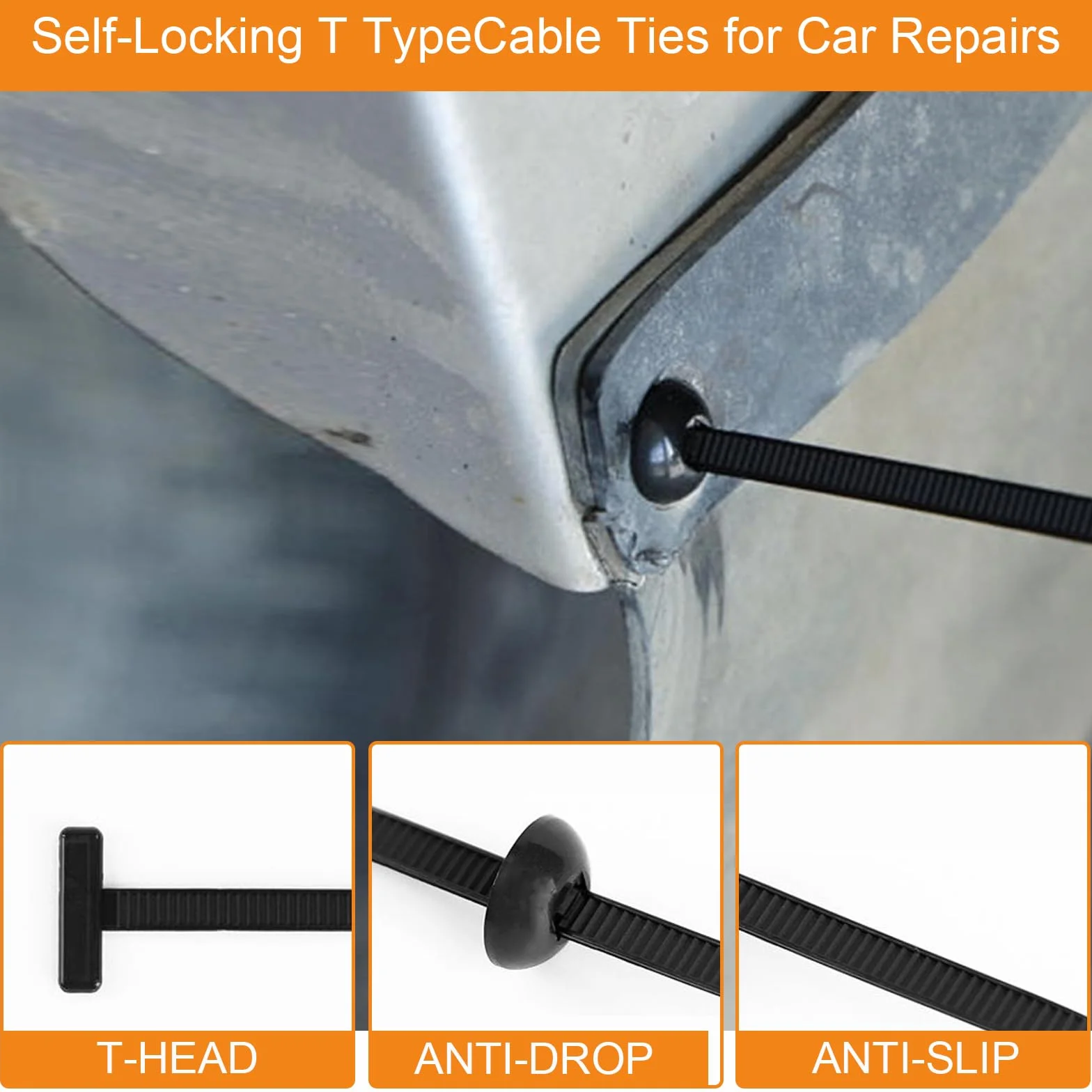 Universal Cable Tie Buckle Nylon 50Pcs Fibbia Universale Fascette Stringicavo