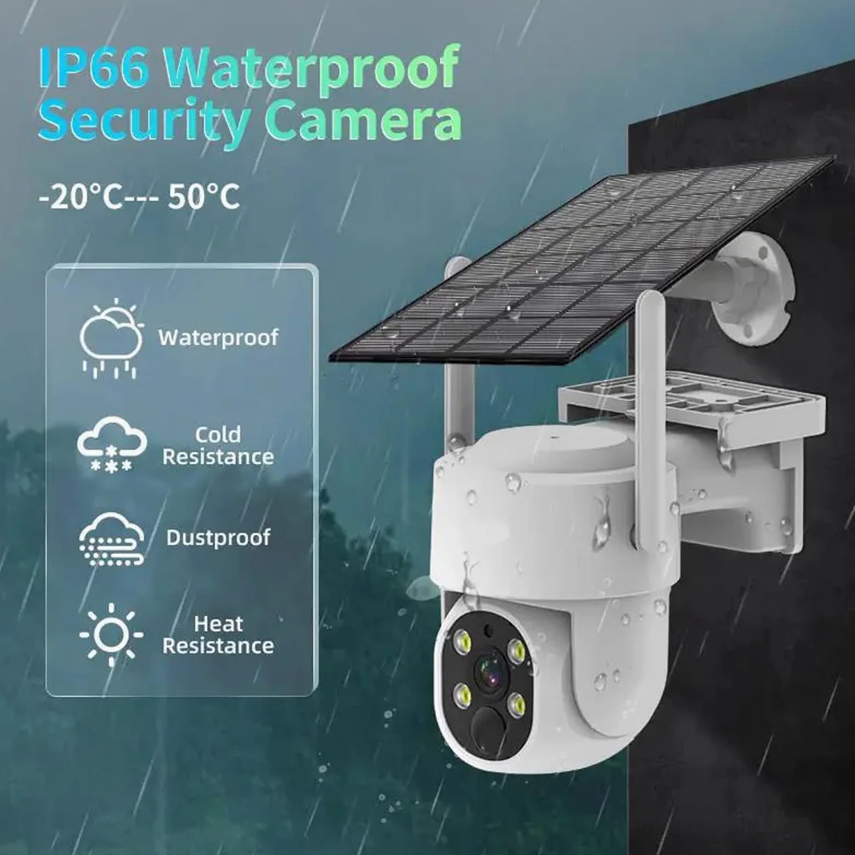 AKAVIG Sistema di telecamere di sicurezza wireless WiFi per esterni con 4 telecamere, 4 MP di energia solare CCTV kit di sorveglianza NVR con controllo app, audio bidirezionale, rilevamento umano,