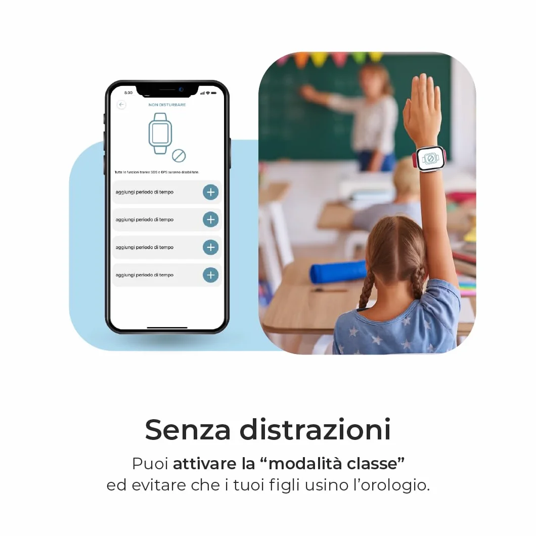 SaveFamily SaveWatch Plus 2 | Smartwatch per Bambini con Localizzatore GPS, Chiamate, Video, WhatsApp, Spotify, App Store - Quadrante Nero e Cinturino in Silicone Nero