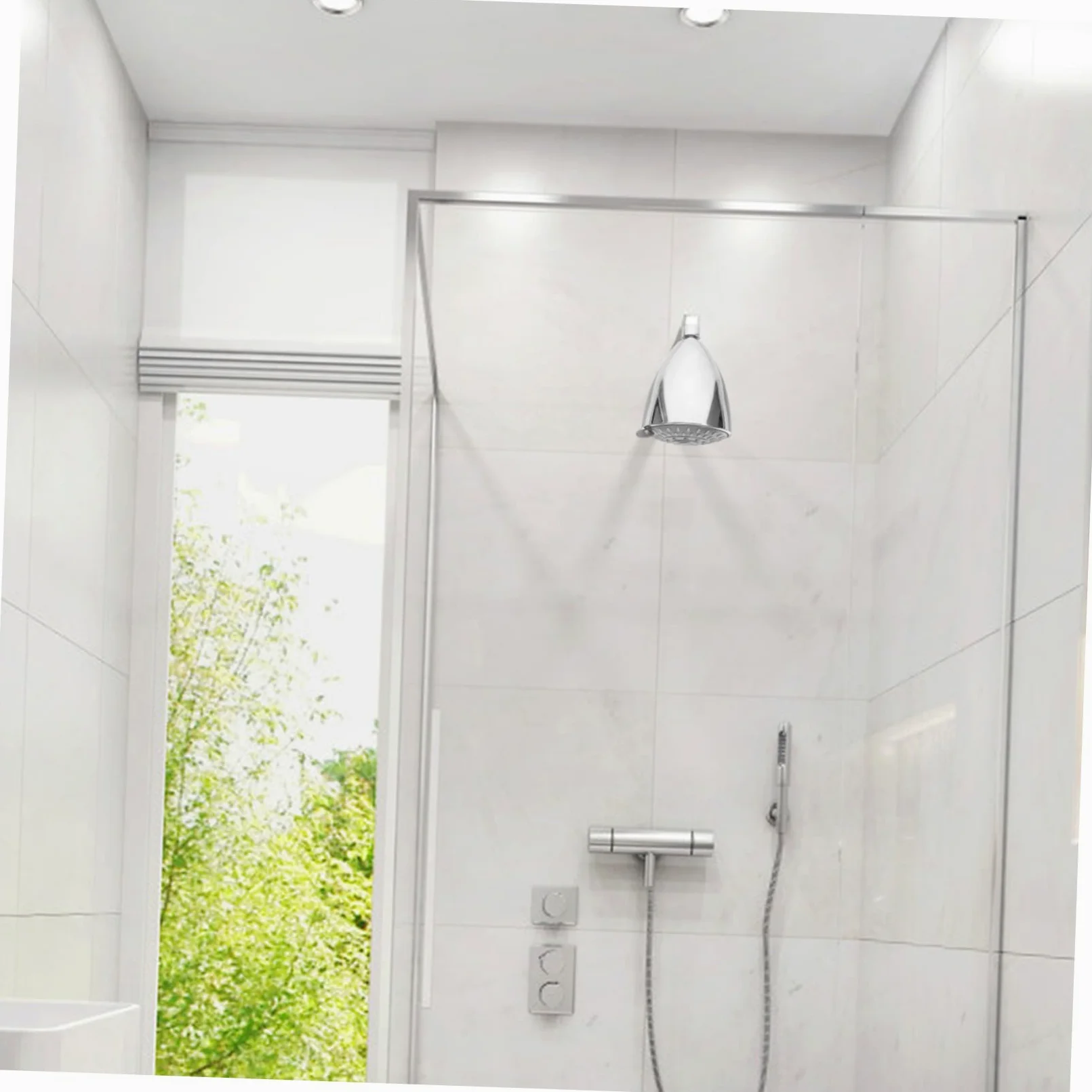 Garneck Addolcitore per Acqua Dura in Materiale ABS con Doccia Filtrata Filtro per Acqua da 6 Pollici Filtro per Acqua A 15 Stadi