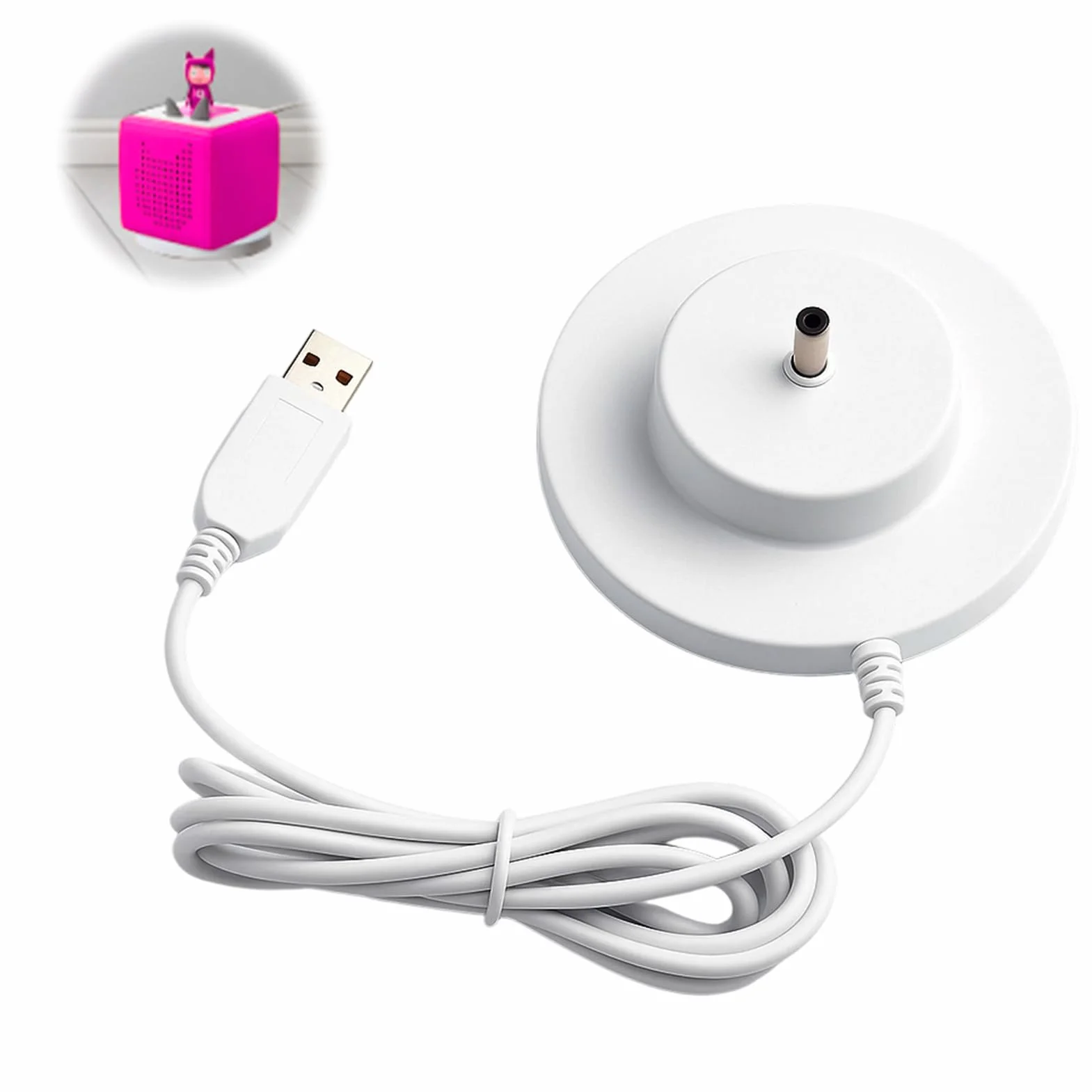 Stazione di ricarica USB Compatibile con Toniebox, caricatore rapido 9 V sicuro con protezione da sovratensione e sovracorrente, accessorio compatibile per box musicale portatile