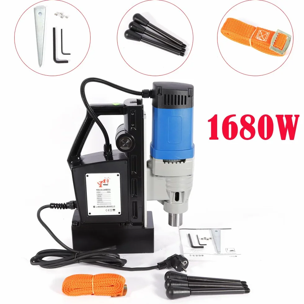Trapano Magnetico 1680 W Carotatrice Fresatrice Colonna 3-28mm 300 RPM