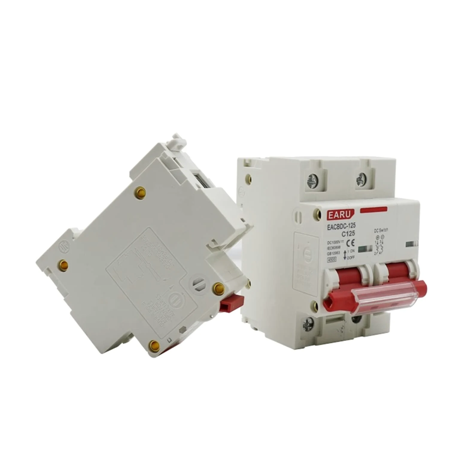 1 unità DC 1000 V 1P 2P 3P 4P 80A 100A 125A Mini interruttore di protezione solare MCB per sistema fotovoltaico (125A, DC 2P)