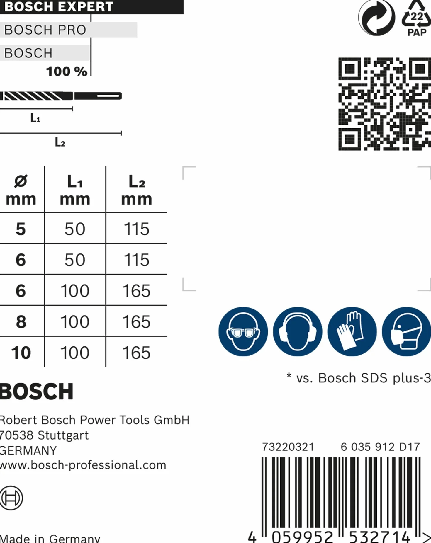 Bosch Expert SDS plus-7X Punte per Martelli Ø 5-10 mm Set 5x