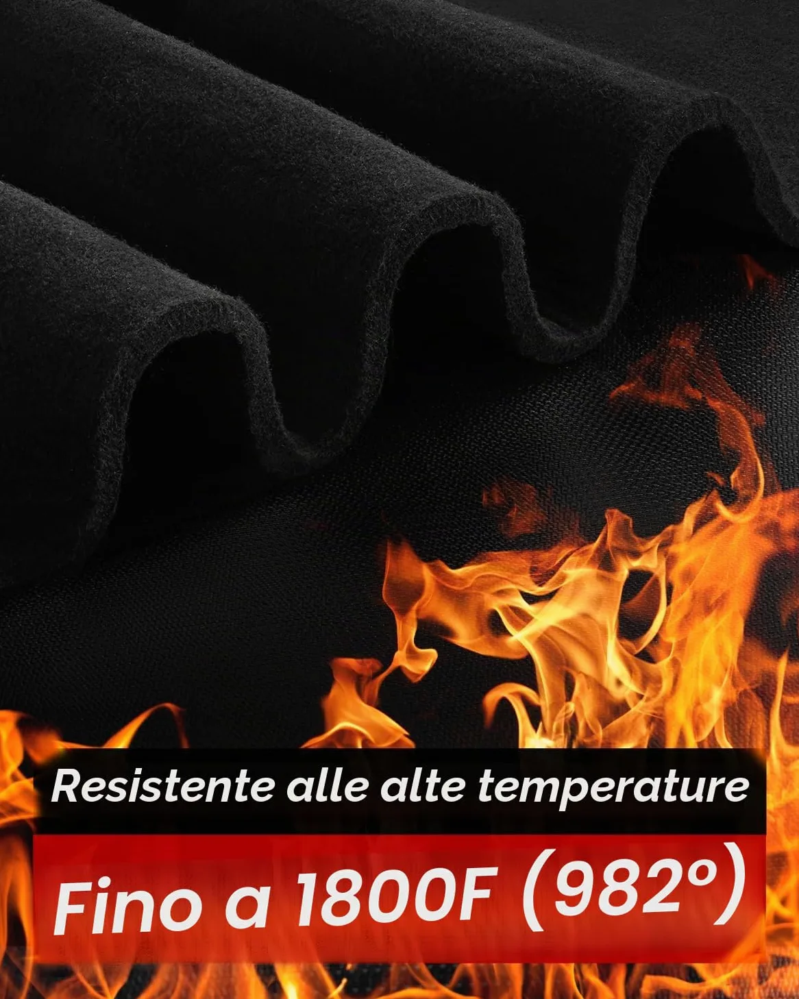 Feltro in fibra di carbonio Saldatura Coperte, tappeto ignifugo per camino, coperta antincendio, resiste alle alte temperature, protegge da scintille, schizzi e scorie, tessuto ignifugo (90 x 120 cm)