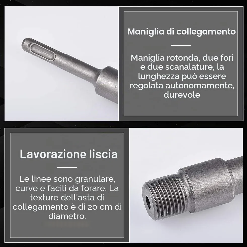 KATUR 60mm Frese Carotatrici a Tazza SDS PLUS Set Seghe a Tazza per Calcestruzzo
