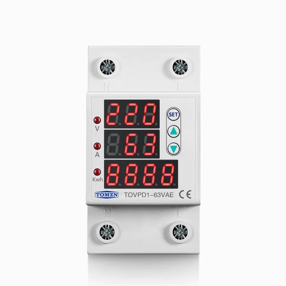 Interruttore Magnetotermico Differenziale 6. 3a 230V 3in1. Display guida DIN regolabile e sotto la tensione del relè dispositivo di protezione protettivo con da corrente
