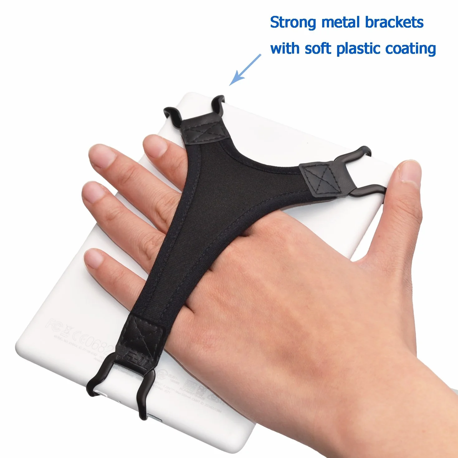 TFY Supporto di sicurezza da polso compatibile con Kindle E-Reader, e-Reader da 6 pollici, Paperwhite, Voyage, Oasis, Nook GlowLight Plus, PRS-300, PRS-350, colore: nero