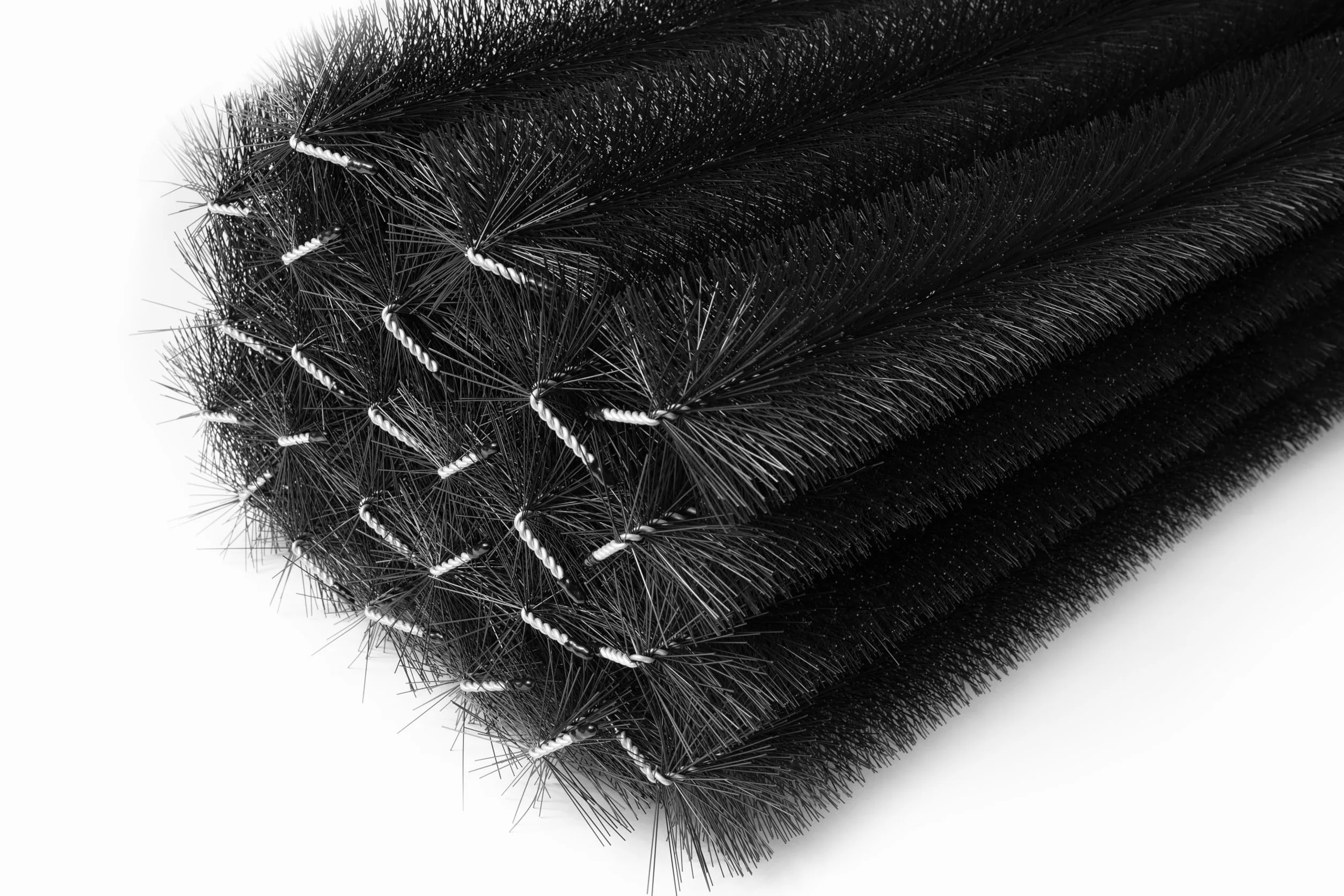 Spazzola per grondaia e pannelli solari, 5-30m, 110-120cm, Ø15 cm, 5-25 pezzi. Filo zincato/Inox (Zincato, 6m)