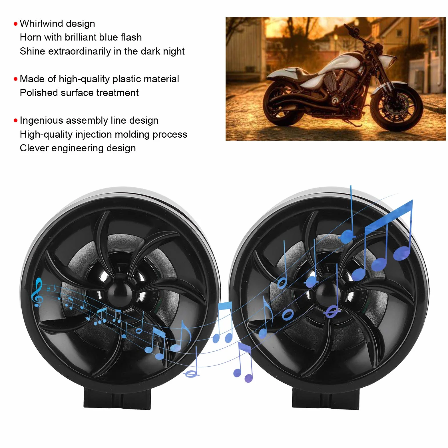 KIMISS di amplificazione audio stereo per lettore musicale, altoparlante Bluetooth per moto, altoparlante Bluetooth per moto 12V Amplificatore musicale audio Altoparlante ad alta