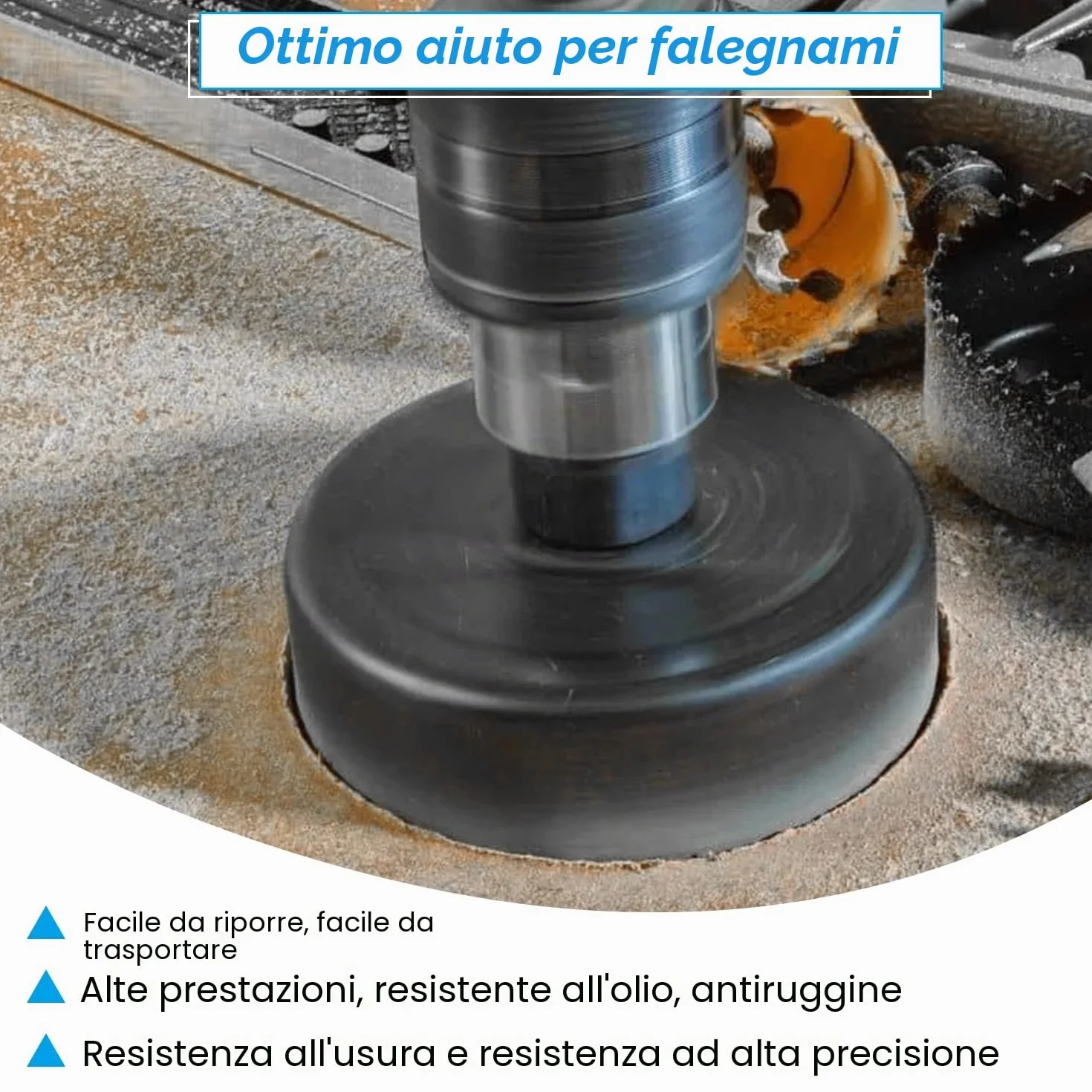Zestaw 19 seghe a tazza do drewna, karton-gipsu i PVC