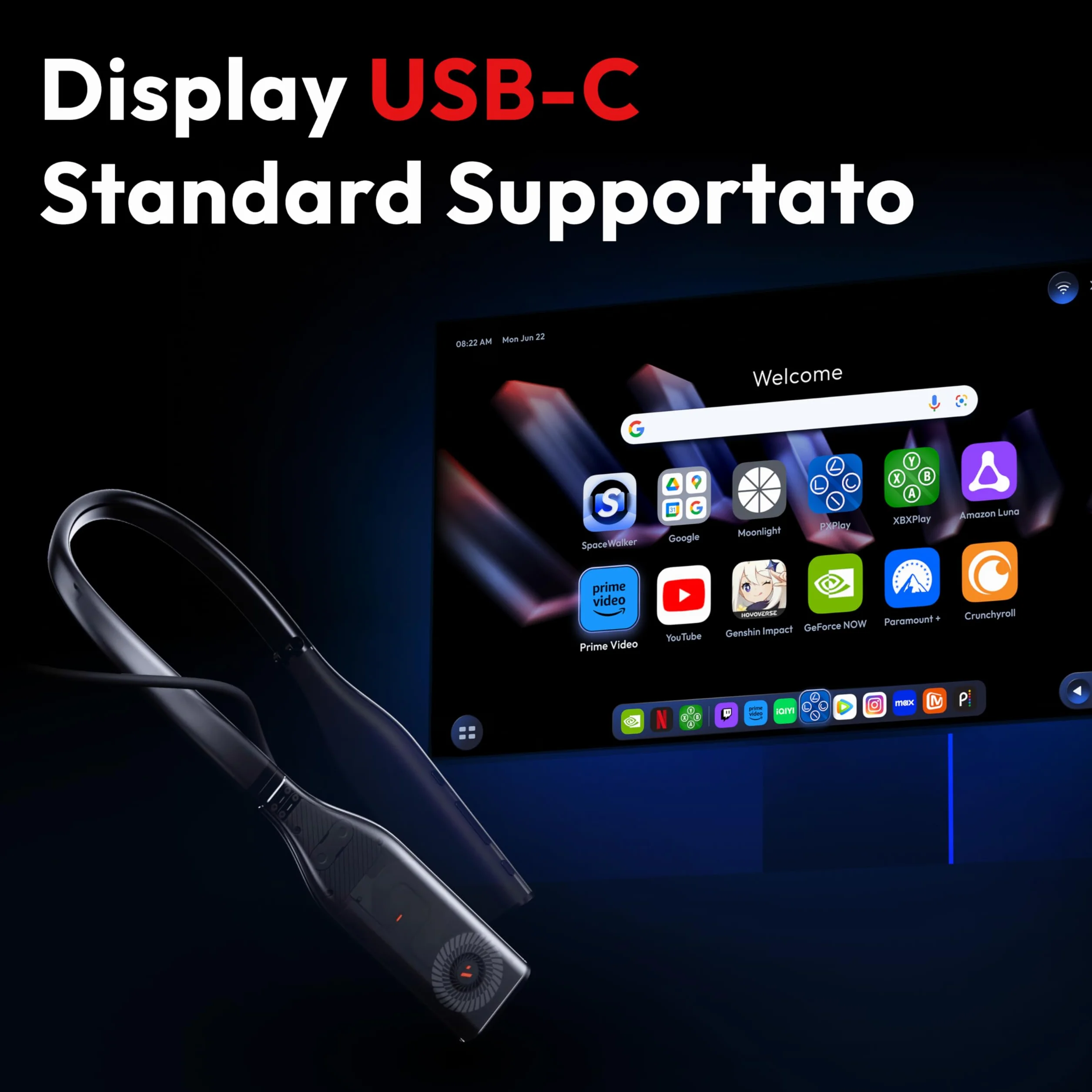 VITURE Pro Neckband,partner ufficiale di PSPlay, Multi-screen/3DoF/Smooth Follow/Ambient Mode, 3D Player, AI Assistant, libertà quasi wireless per il gioco e lo streaming,12GB+256GB