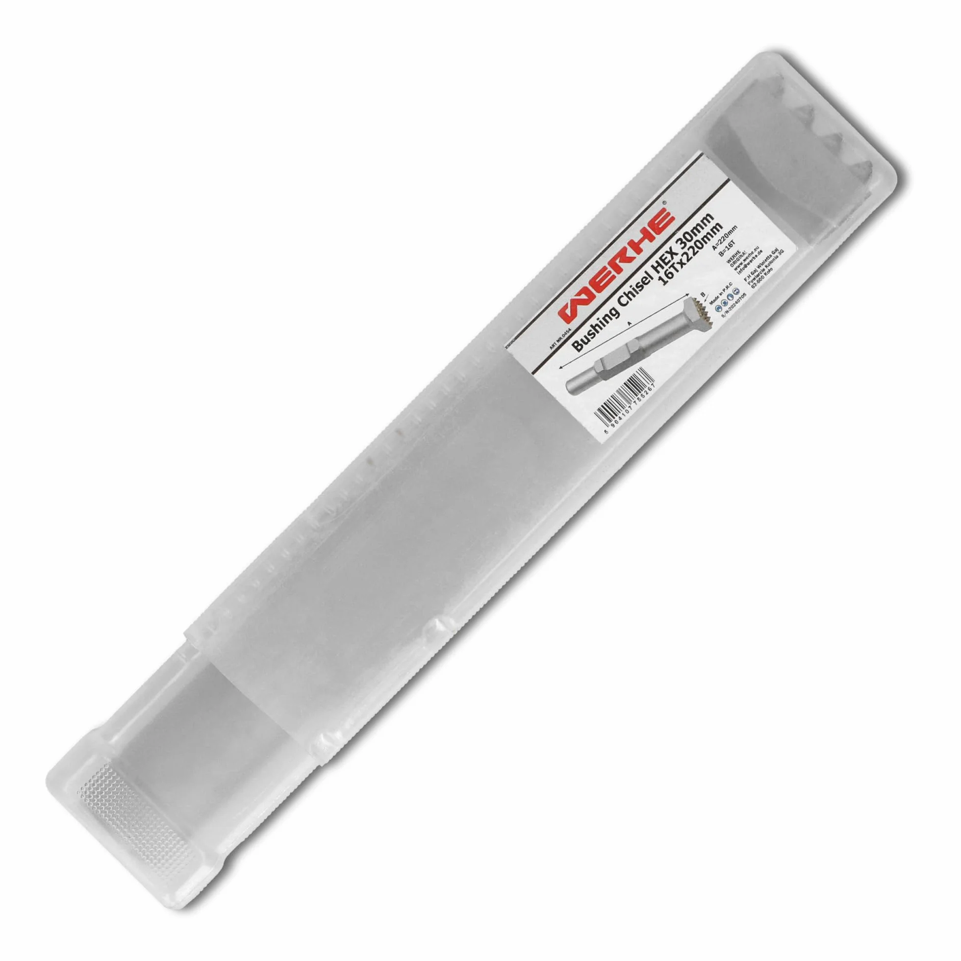WERHE Bocciardatore HEX30 16 denti 220 mm Quadrato per Calcestruzzo