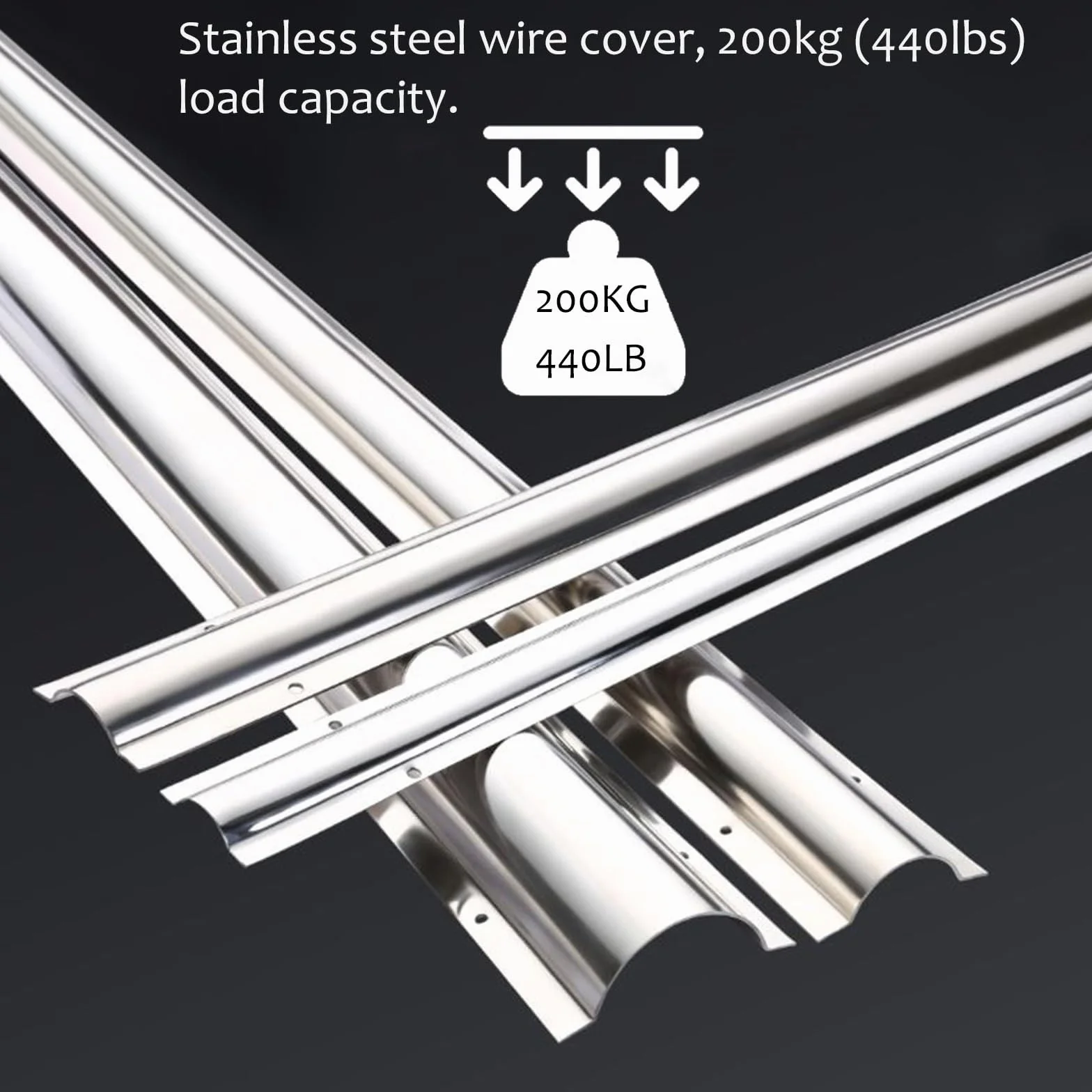 Calpestabile Passacavi Coperture Per Cavi In Acciaio Inossidabile 39,4 Pollici 10 PCS Outer Width 53mm