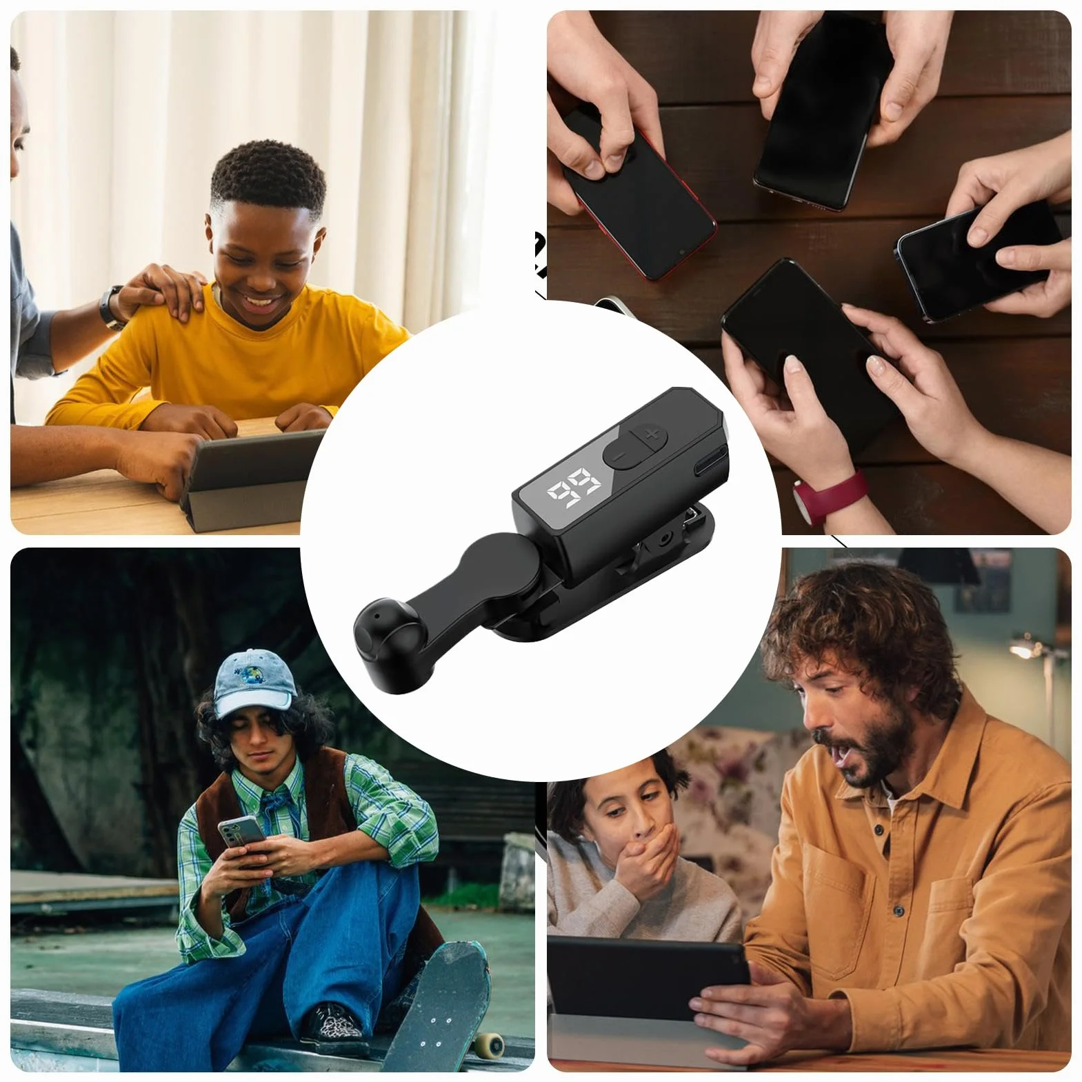 Cliqueur Automatico dello Schermo - Tapper Schermo a Velocità Regolabile,Dispositivo di Tap Wireless a Movimento Rapido per Video, Scorrimento, App di Shopping e Live Streaming