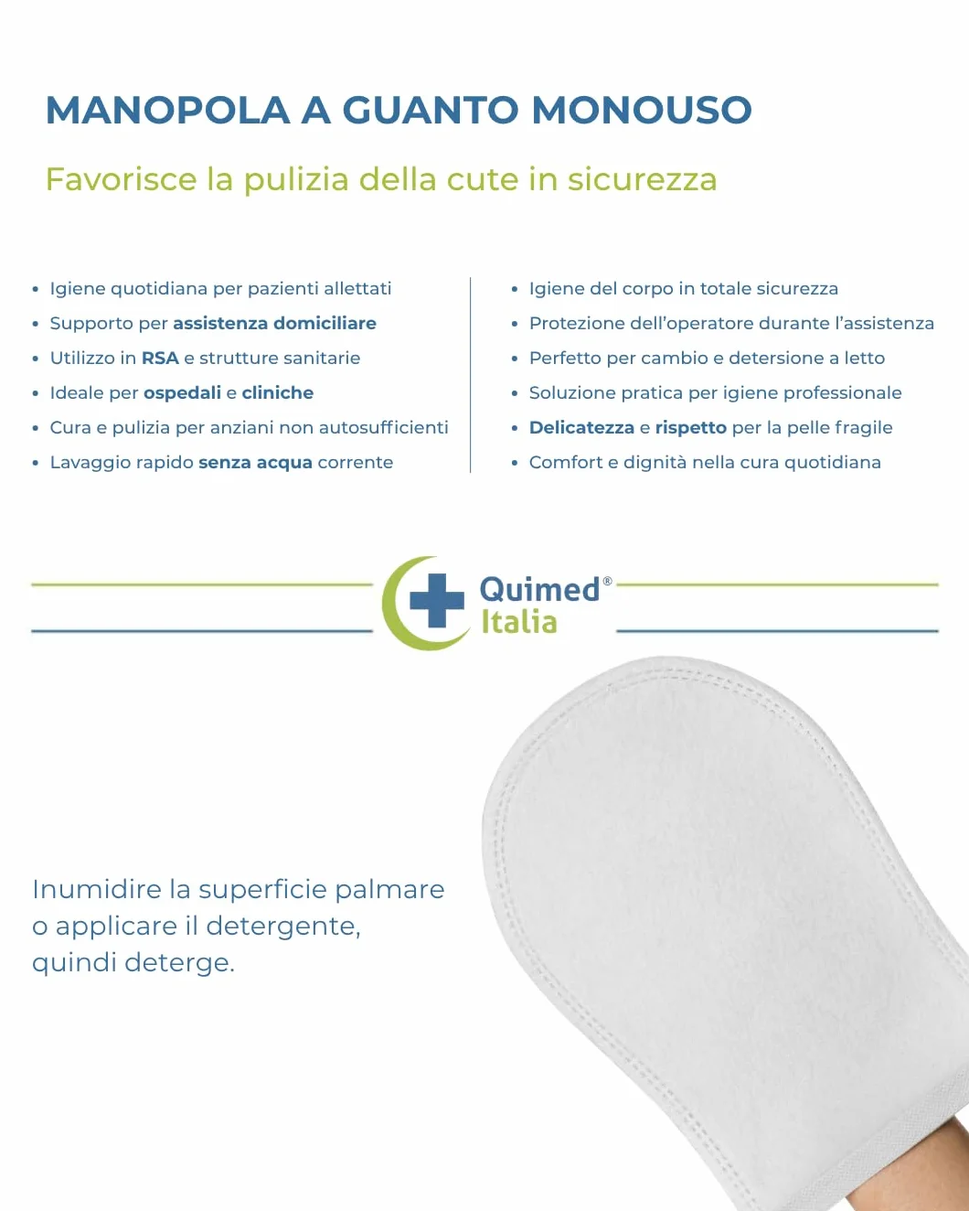 Manopole Monouso in TNT Senza Sapone – Guanti Igiene Corpo Professionali, 60 Pezzi