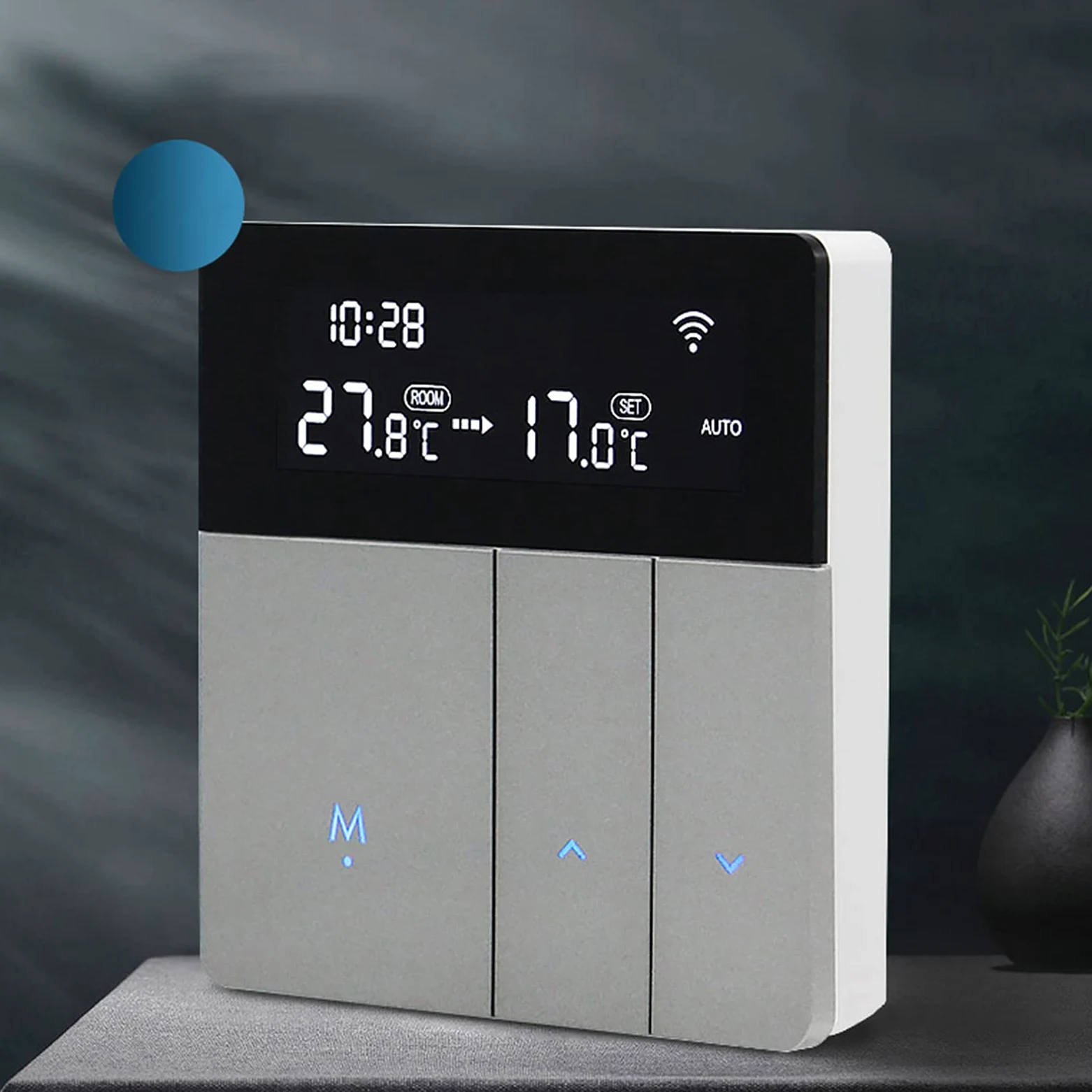 (Smart Thermostat) WIFI Termostato intelligente con display LCD Termostato intelligente per riscaldamento Termostato APP e controllo vocale Regolatore di temperatura costante per interni Termost