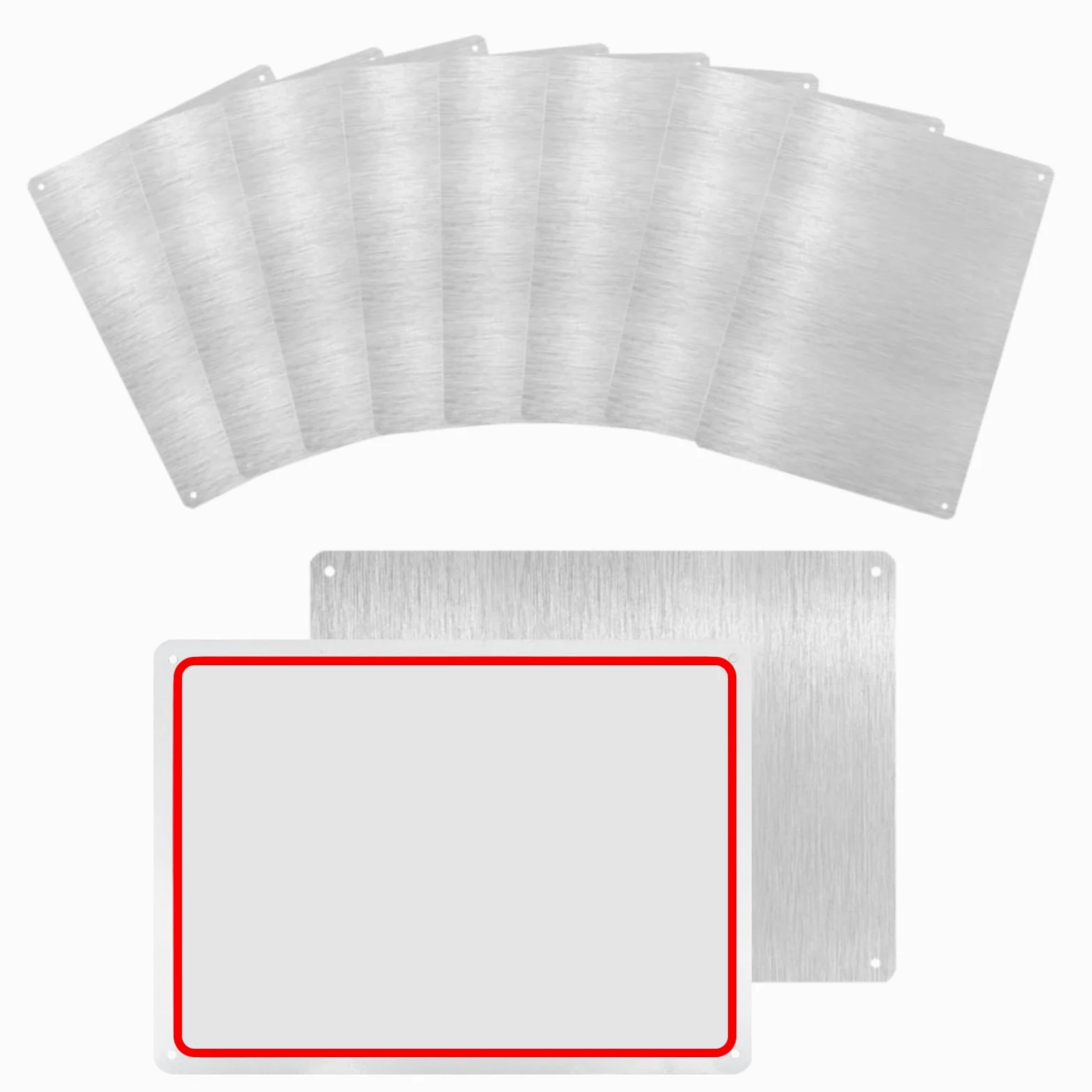 Aspire 100 cartelli in alluminio vuoti, segnali di sicurezza esterna, segnali di sicurezza, segnale di avvertimento per fai da te, 35,6 x 25,4 cm