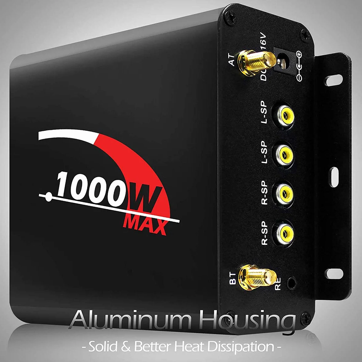 Amplificatore moto 1000 W, 4 canali, impermeabile, Bluetooth, per Harley Cruiser ATV UTV, sistema audio con AUX, USB, SD, FM Radio per manubrio
