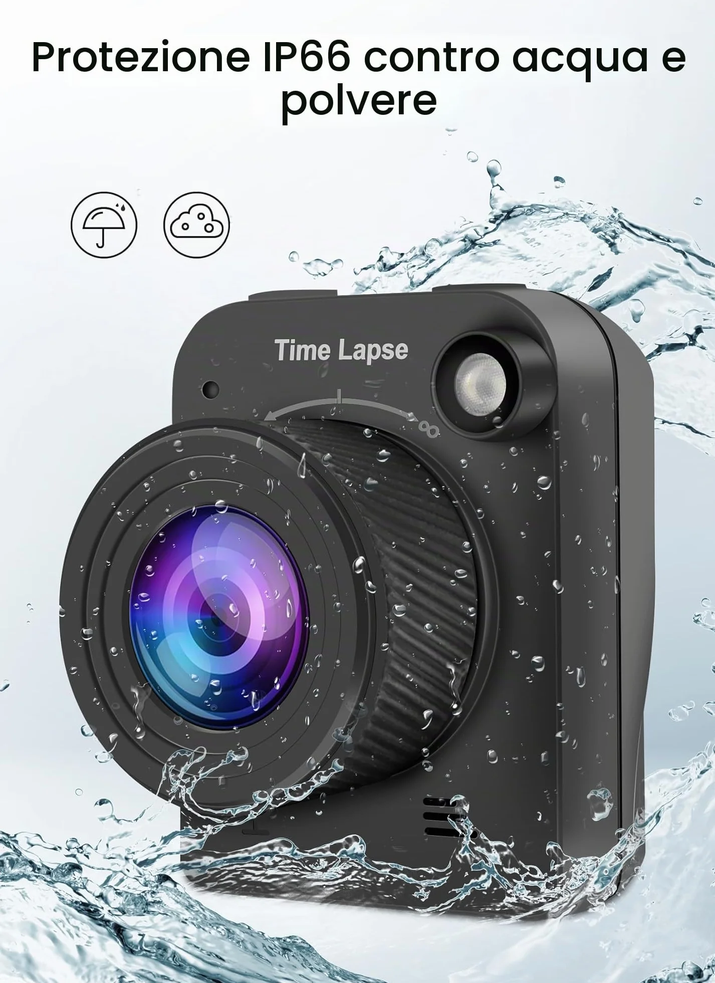 Fotocamera Time Lapse 4K per Edilizia, 32 MP, Autonomia 180 Giorni, Sensore a Luce Stellare, Impermeabile IP66, con Schermo LCD da 2,0 Pollici (512 GB), per Crescita Piante/Astrofotografia/Cucina