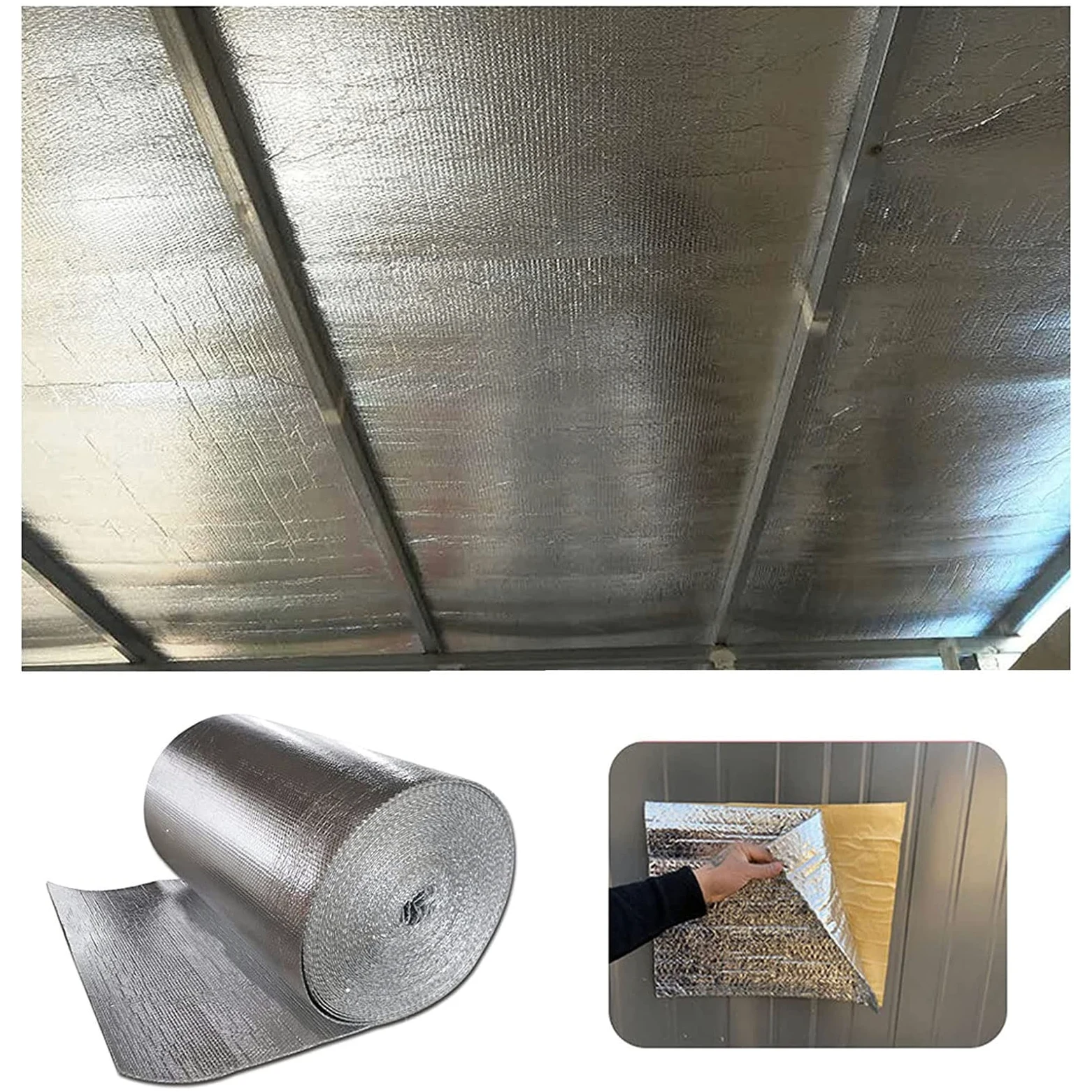 Pannelli Coibentati Isolanti, Pannello Termoriflettente, Termosifone Isolamento Termico, Termosifone Radiatore Calorifero Isolamento, per Tetti, Pareti, Pavimenti Risparmia Energia (Size : 1x7m)