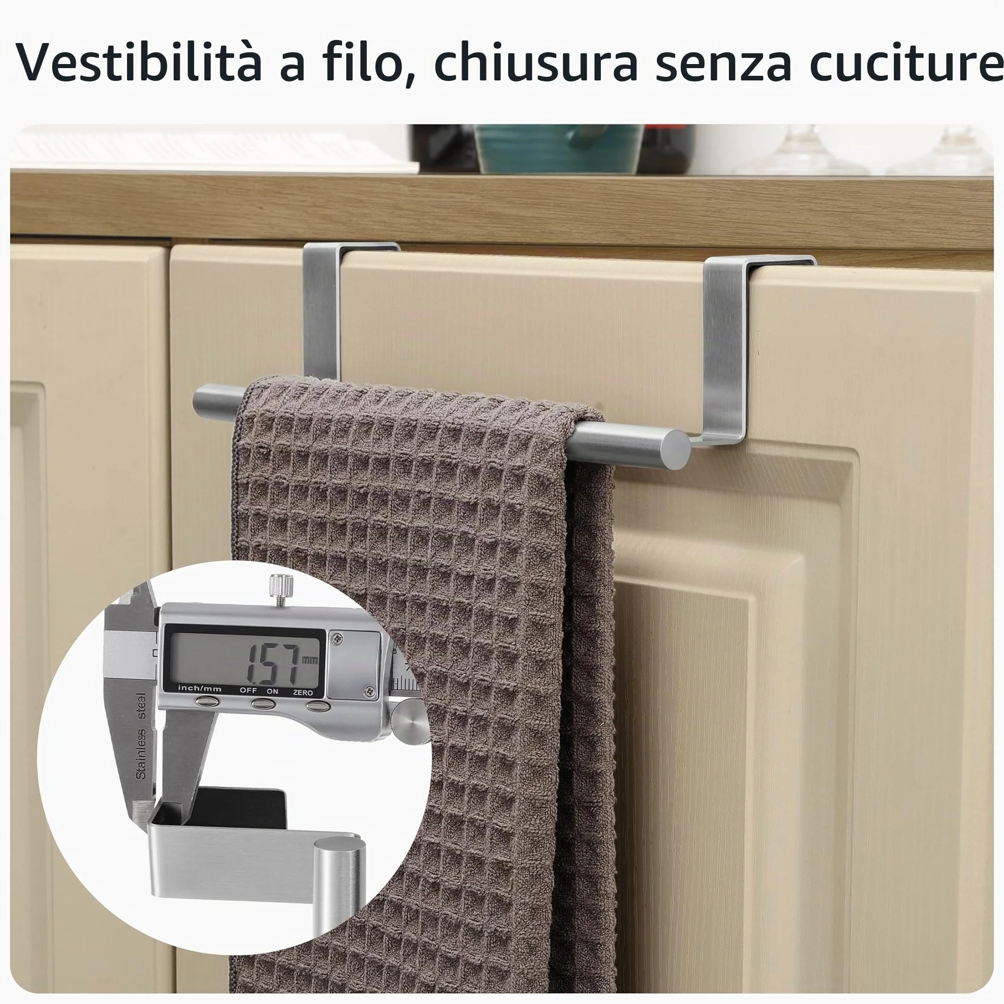 KES SUS304 Porta Asciugamani Cucina Acciaio Inossidabile 2 Pezzi KTH200S26-2-P2